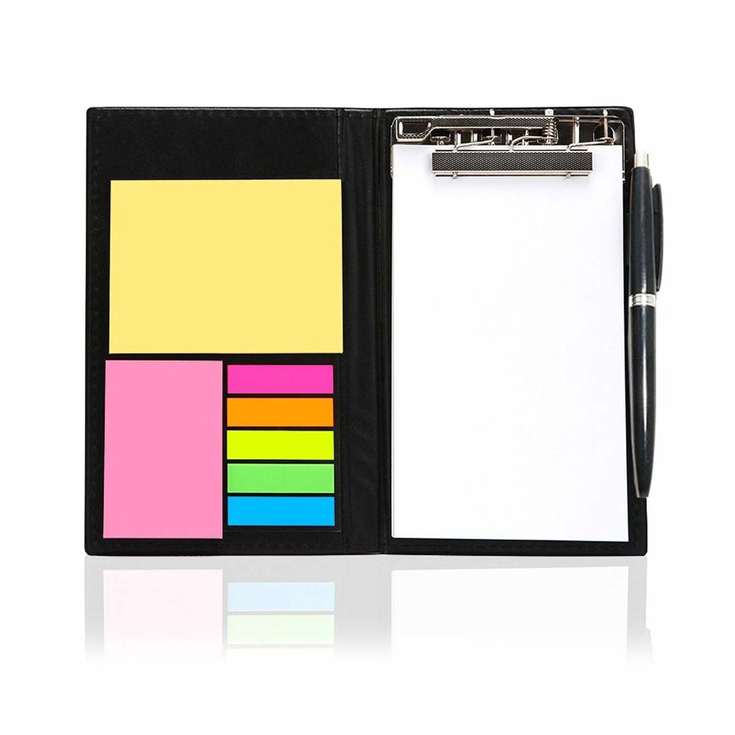 ASINArt Memo Note Pad/Memo Note Book with Sticky Notes & Clip Holder in Diary Style