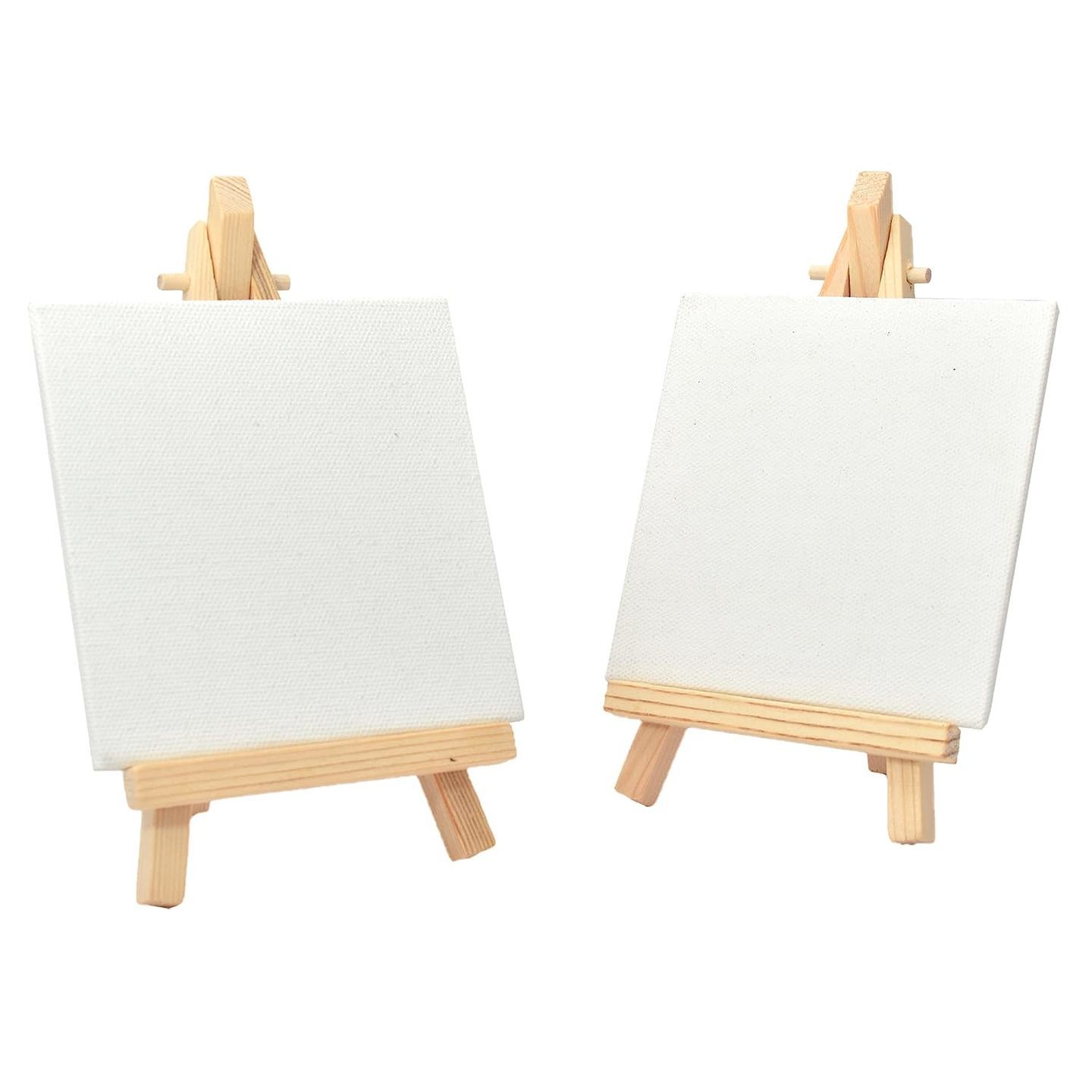 Qatalitic Mini Display Easel with Canvas Board 10x10cm Pack of 2pc