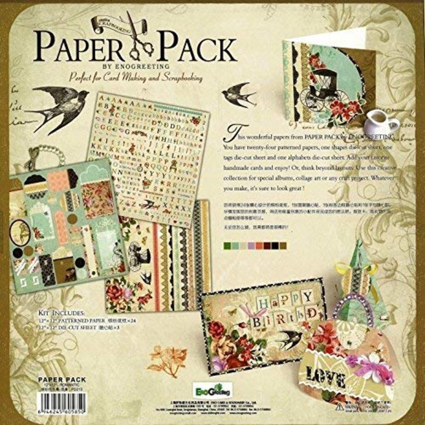 Pattern Design Printed Papers for Art & Craft VS12011, Size 12 X 12 Inch for Greeting Cardmaking & Project Book Making 24 Patterned Sheets + 3 Die Cut Sheets Paper Designer Paper Pack