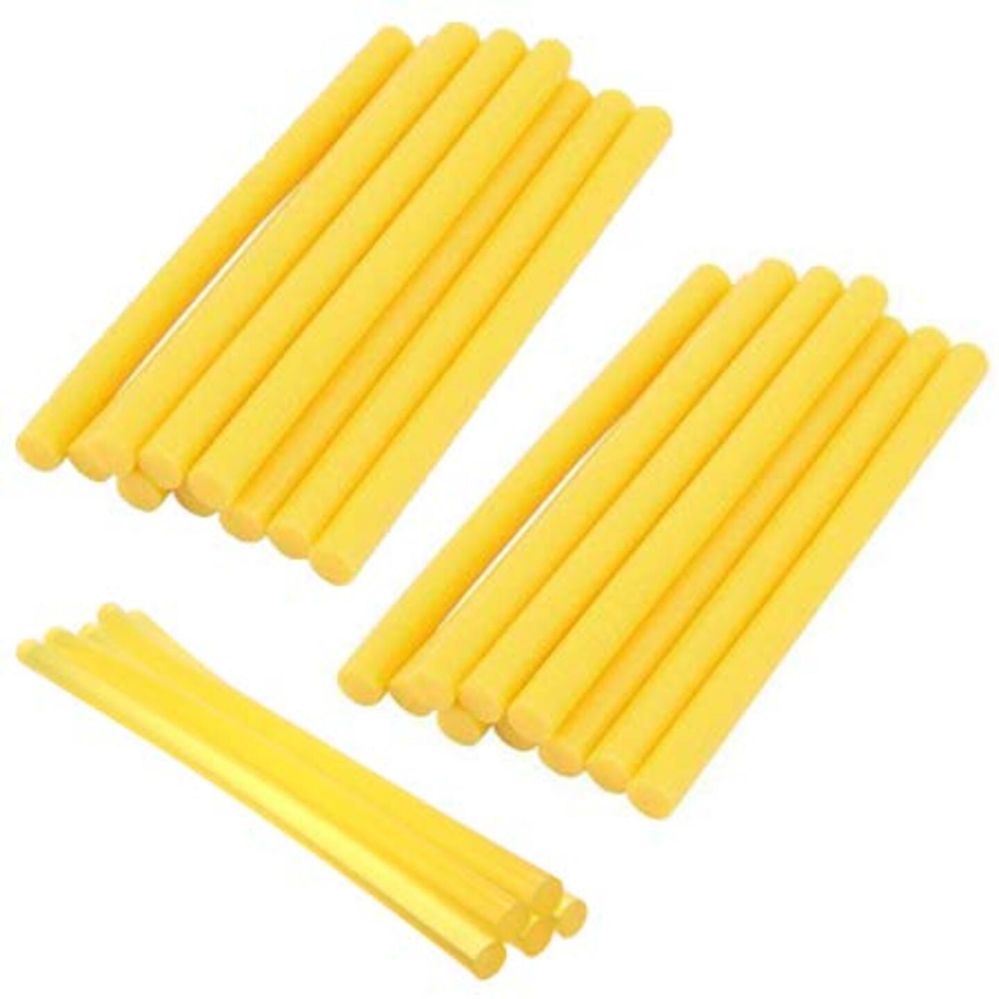 Qatalitic 25pcs YellowHot Melt Clear Gluesticks 11MM for trigger electric Glue Gun for Fine Arts, Crafts, Electronics Repairing & Home Use