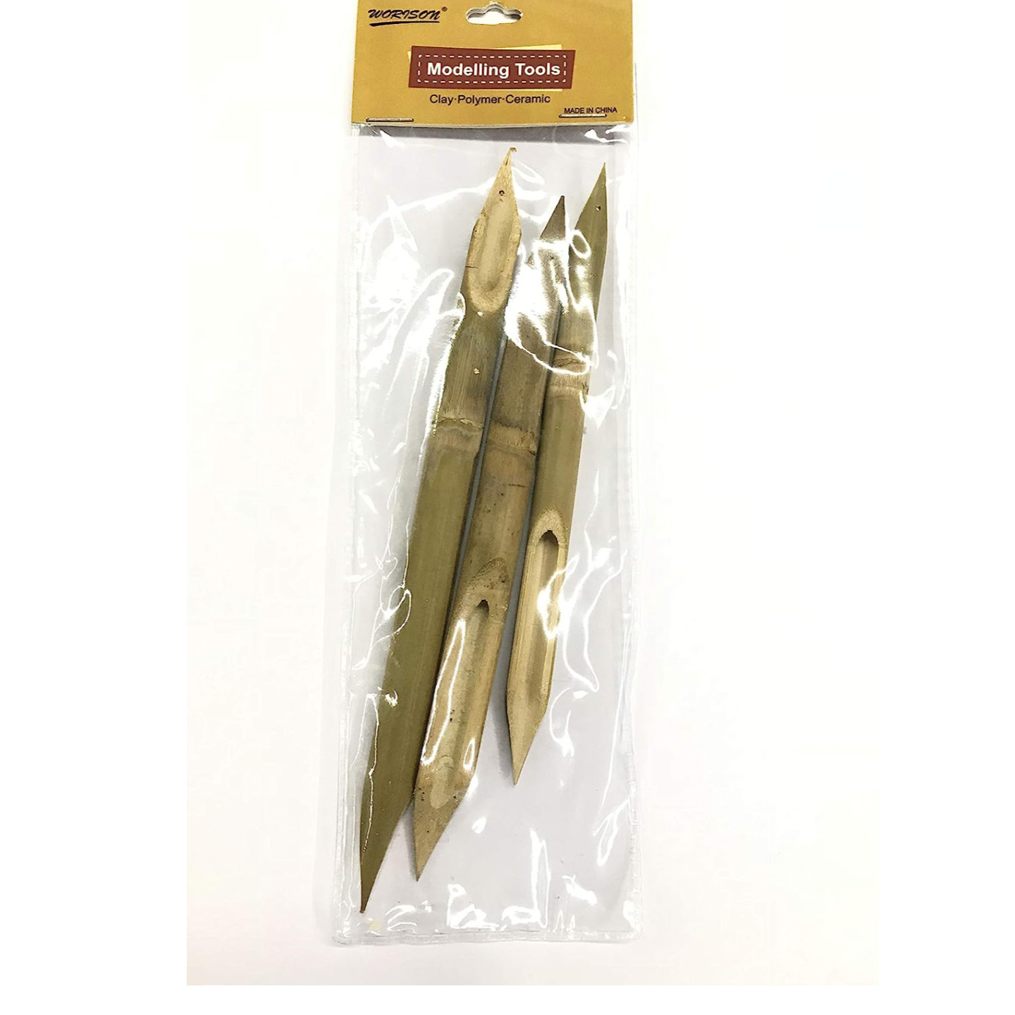 Qatalitic Bamboo Pen - Set Of 3 SIZE: height-1 width-5 length-20 Colour -Brown