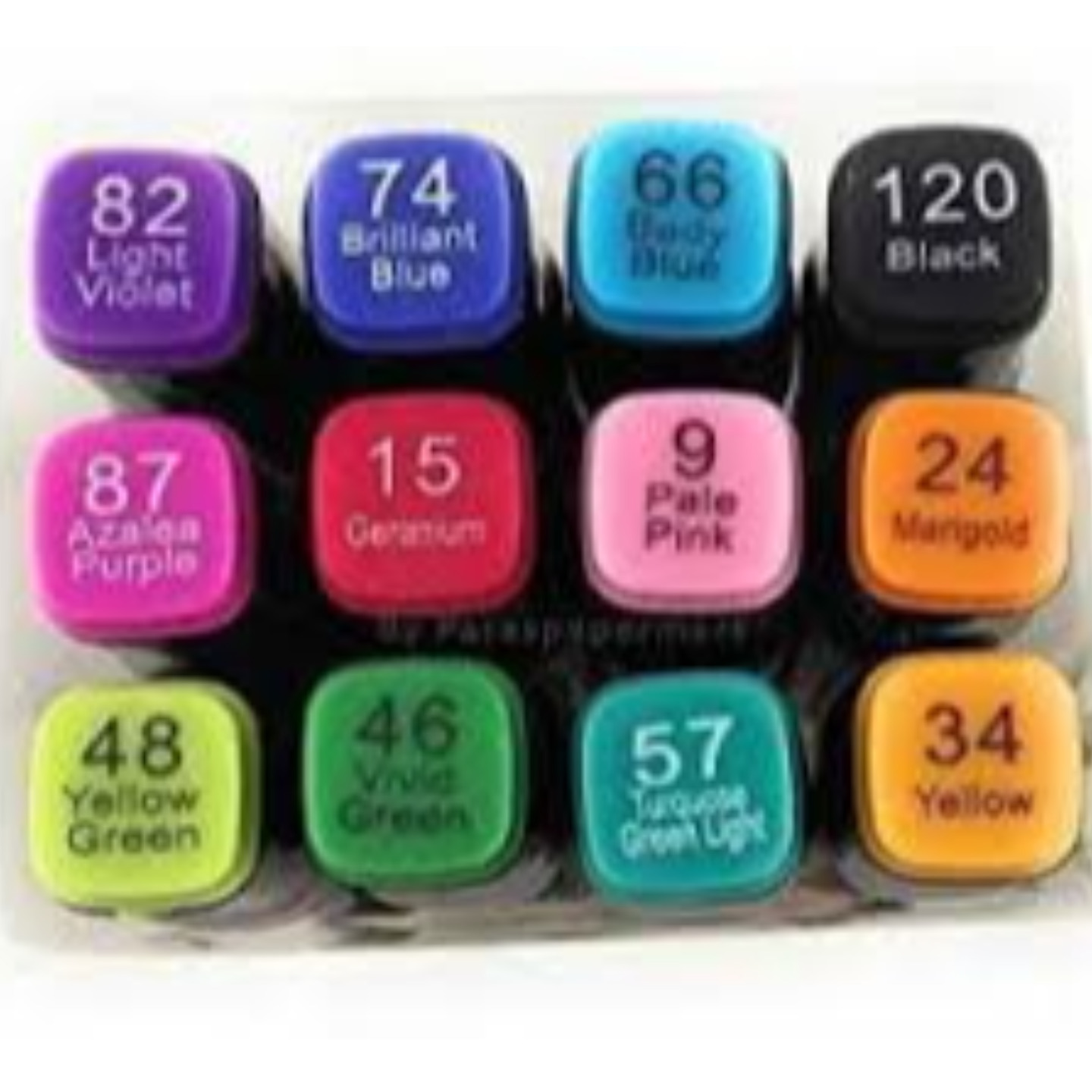 Qatalitic 12 Pack Acrylic Paint Marker Pens for Art, Rocks, Painting, Wood, Fabric, Plastic, Canvas, Glass, Mugs, DIY Craft, School Supplies