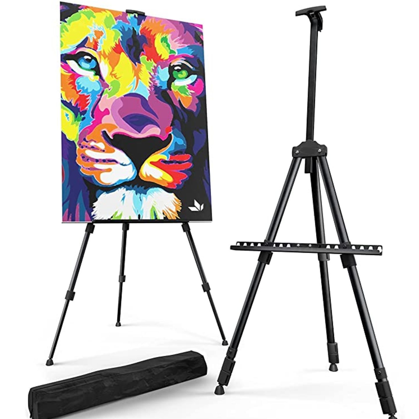 VeriXpress Portable Lightweight Tripod Easel for Professional Artists, Metal Display Easel Stand with Adjustable Height for Painting, Display and Advertisement Purposes Holds Canvas up to 1 kg