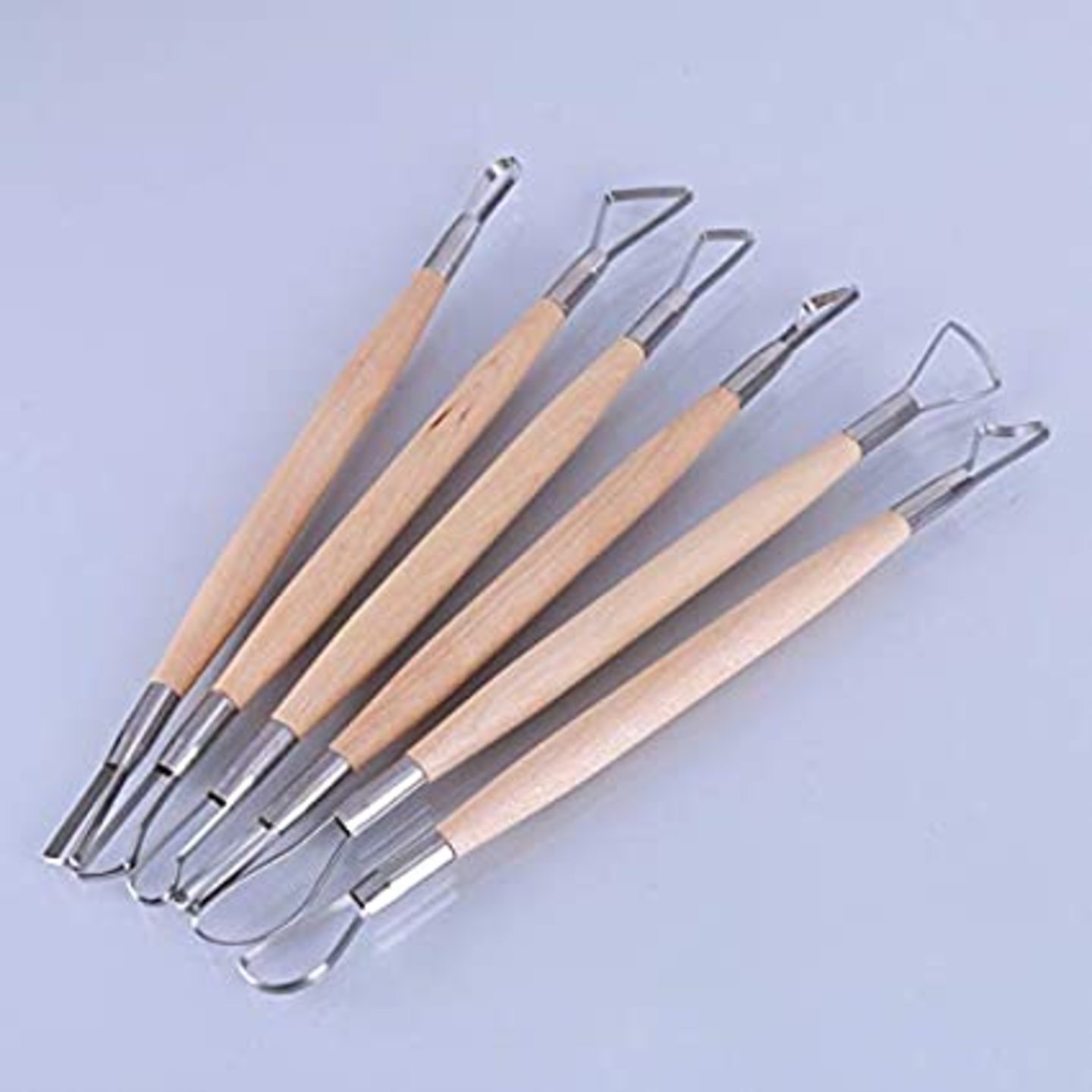 Qatalitic Ribbon Tools | Art Wood & Metal Ribbon Cutting Tool 6 Piece Sets Used For Clay, Ceramic And Crafts