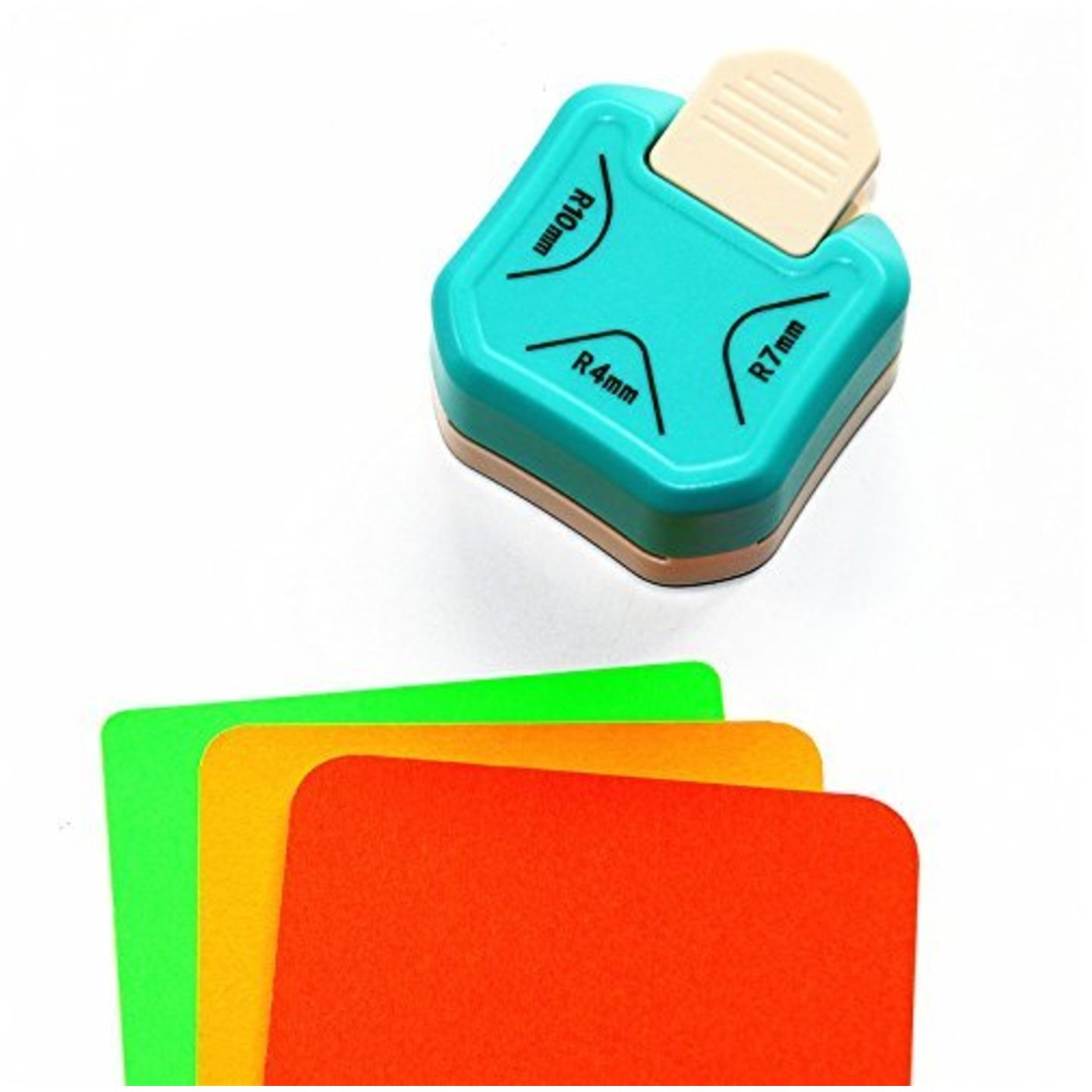 Qatalitic 3 in 1 Corner Cutter Punch for Paper Craft and Photo Cutter Project Book making Angle Eater Size - R4mm, R7mm and R10mm