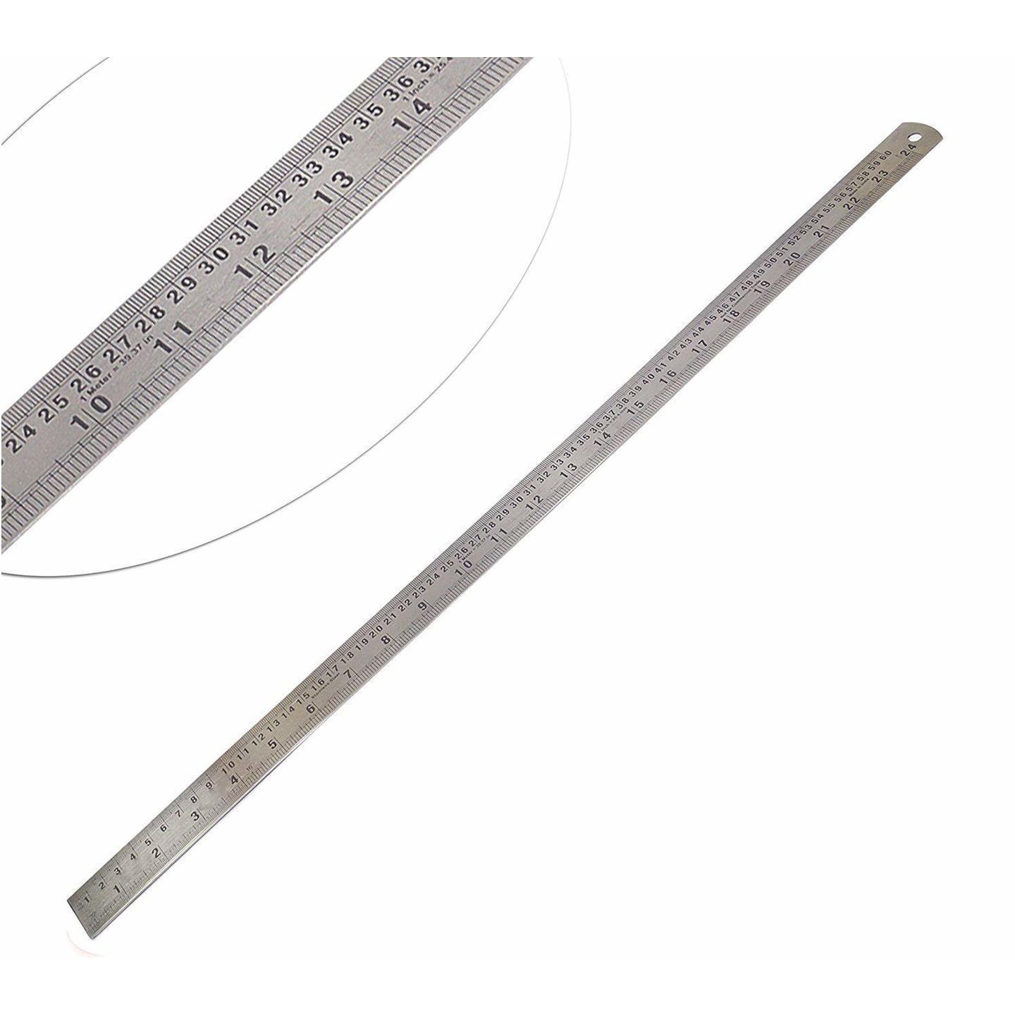 Qatalitic Stainless Steel ScaleRuler 2 Foot 60 cm  24 Set of 2 Pcs.