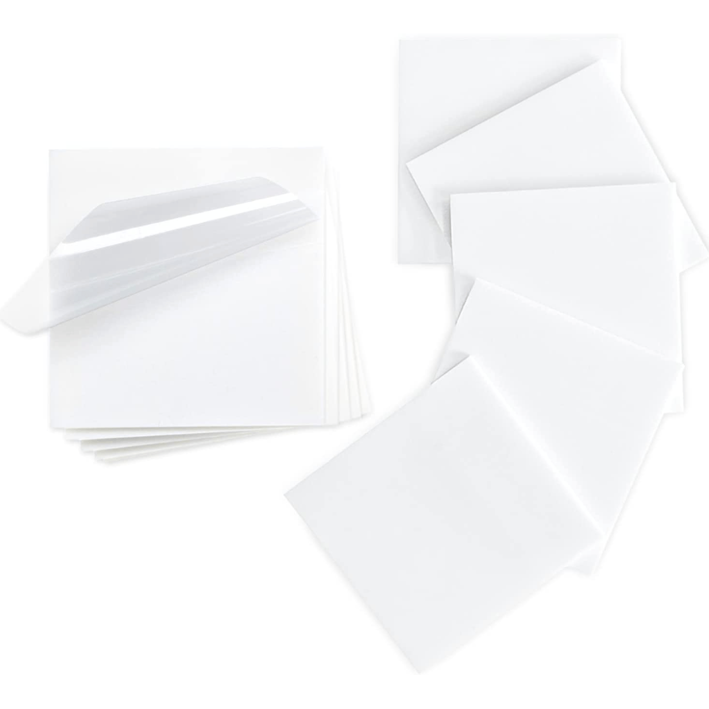 Qatalitic Transparent Sticky Notes Pad with Self-Adhesive Waterproof Translucent Sticky Notes Pads  3 x 3 Inches of 100 Sheets For Books Annotation