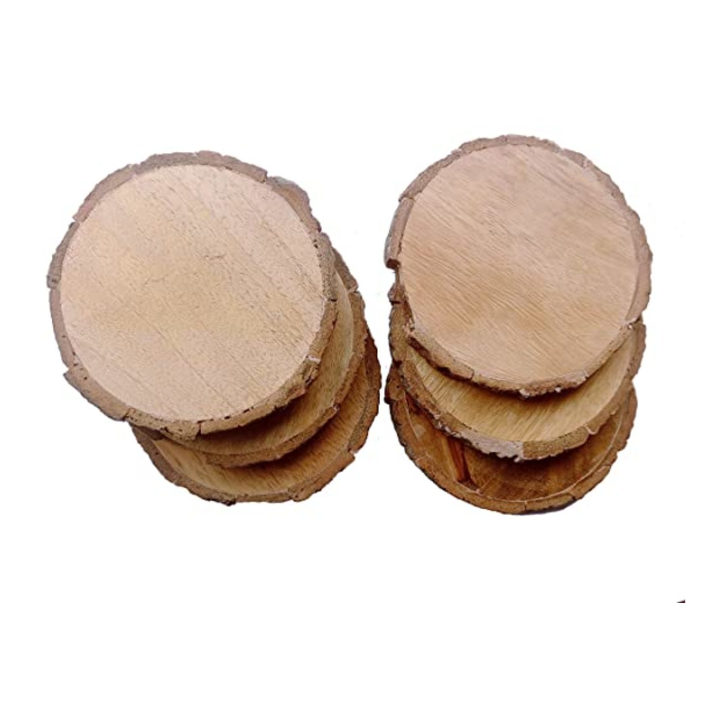 Qatalitic handicraft natural Mango tree Bark Wooden Round Natural Log Bark Coaster