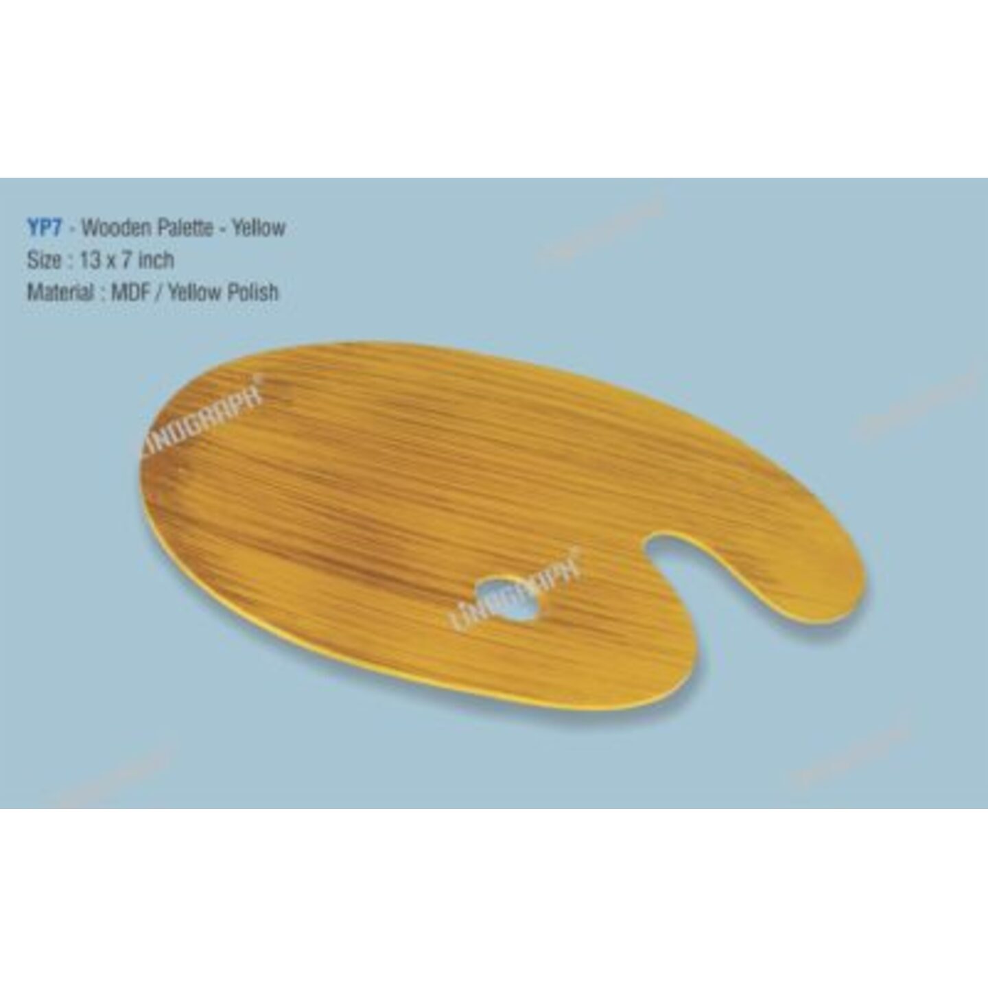 Qatalitic Extra Large Wooden Oval-Shaped Artist Painting Palette with Thumb Hole - Wood Paint Color Mixing Tray - Easy Clean, Mix Acrylic, Oil, Watercolor 13 x 17 inch
