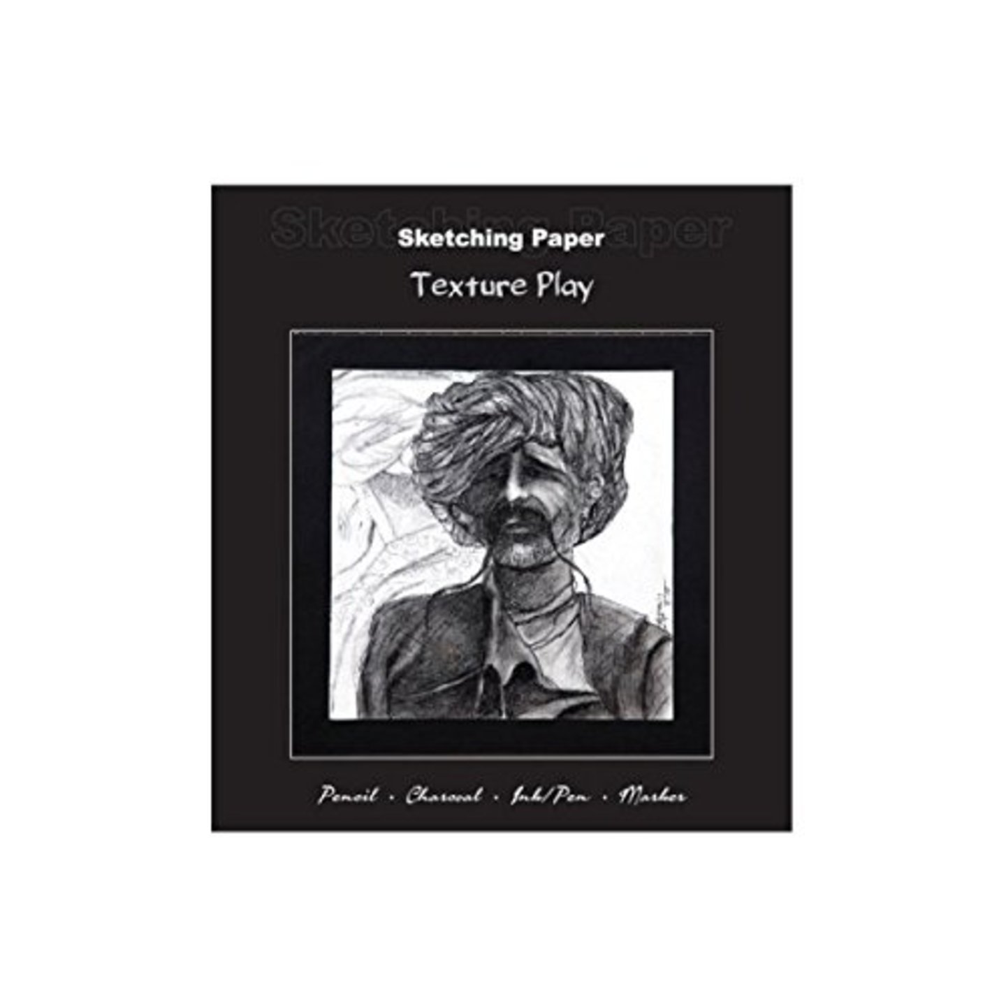 Qatalitic Arts And Frames Sketching Set : Leather Texture Drawing Paper For Pencil And Charcoal Shading-150 GSM Acid-Free A4 Size-20 Sheets