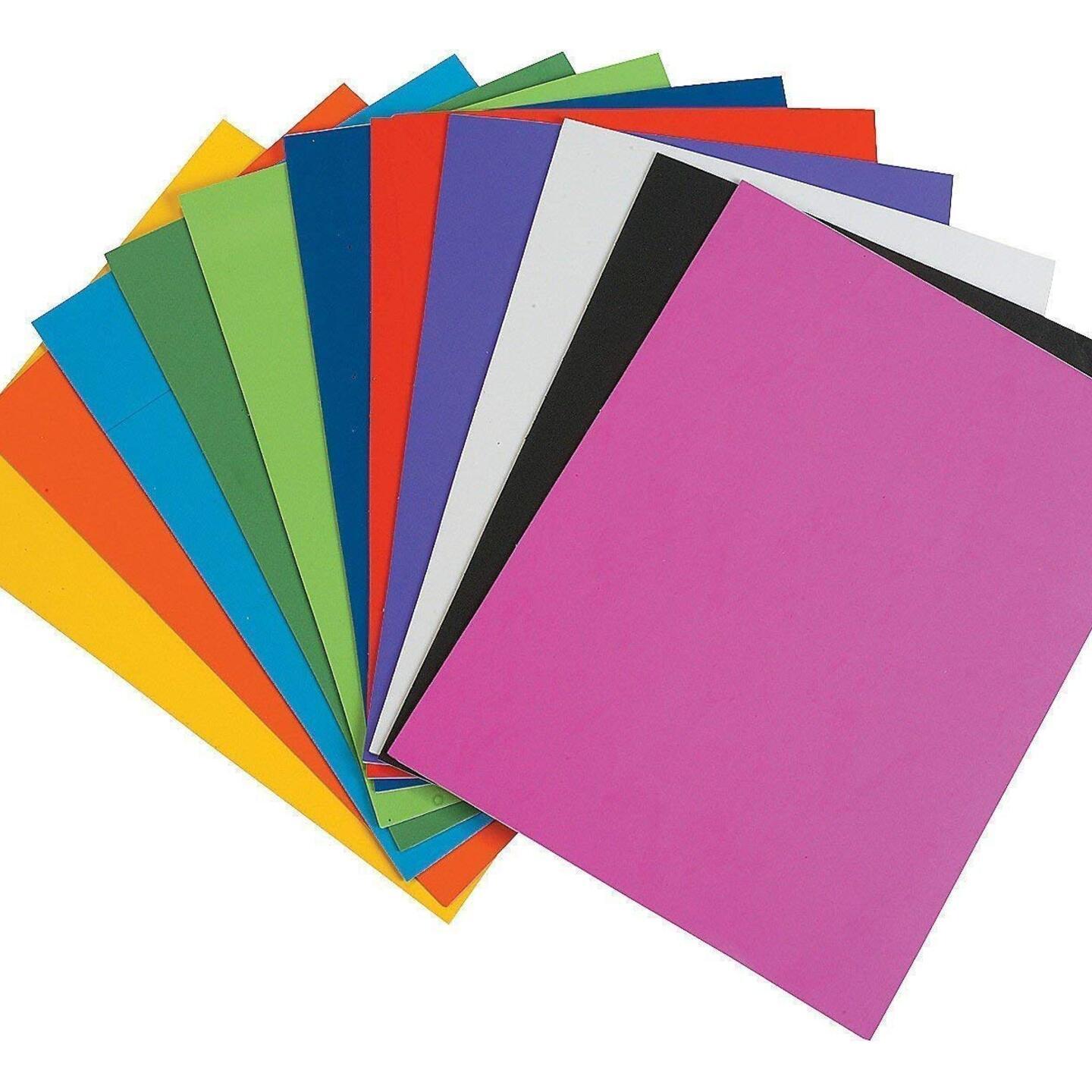 Qatalitic Set of 10 Pcs Multicolour EVA Foam Sheets, A3 Size (42cm x 30cm), 2mm Thickness, for Scrapbooking, Craft Projects, Decorations and DIY Art & Craft