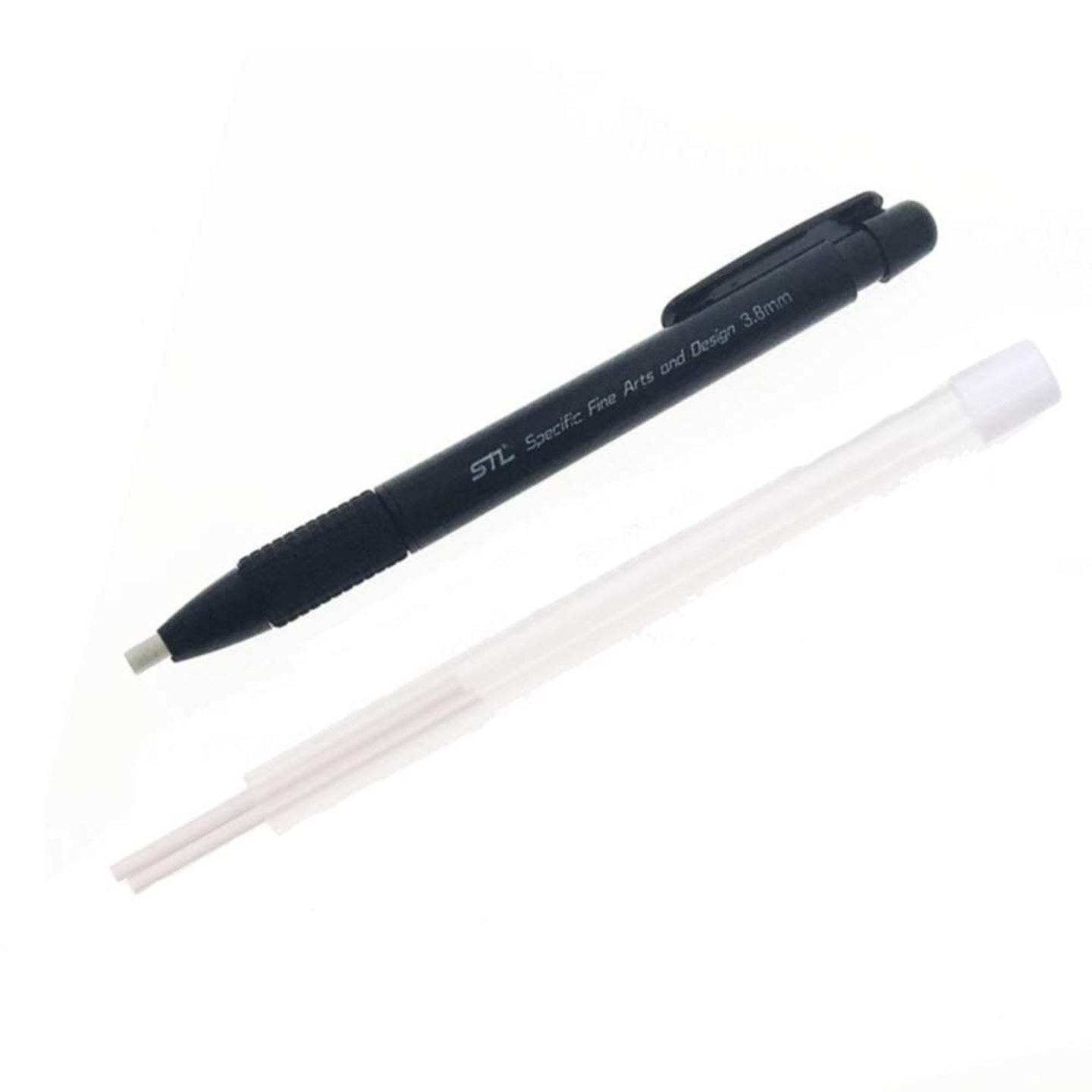 Qatalitic Eraser Pen Value Added Pack Round 3.8mm Tip. Precision Tip Eraser  For Finest Details with 5 Refills, Black