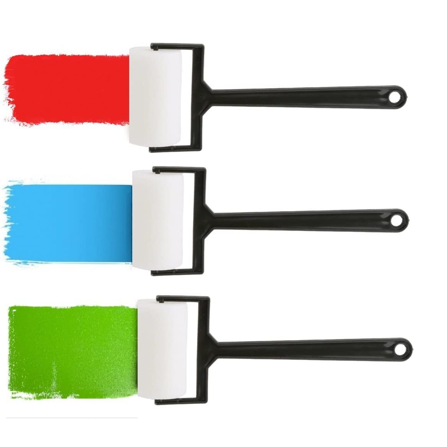   VeriXpress Set of 3 Plain Foam Brushes with plastic handles for Painting, Art and Craft saurabh-11