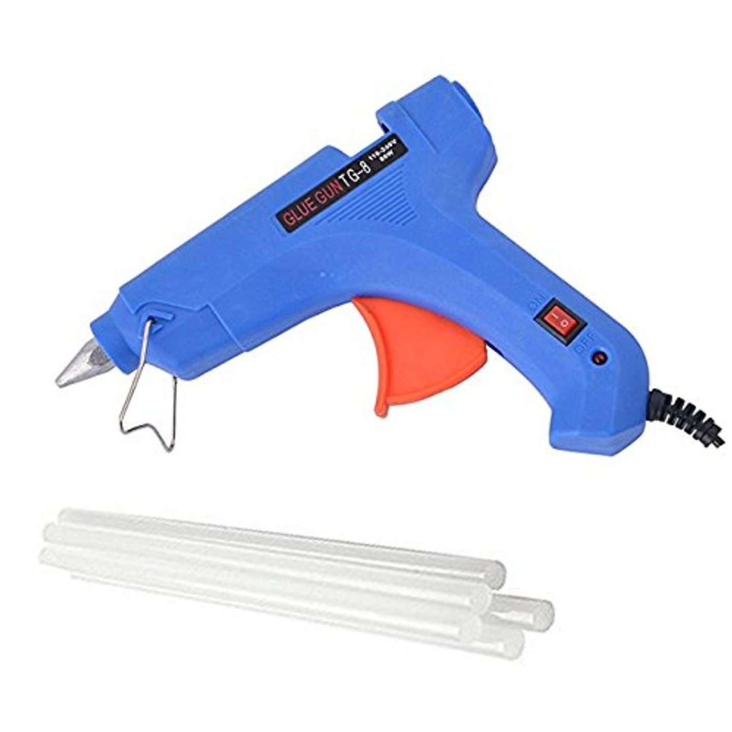 Qatalitic 80W Hot Melt Glue Gun | High-Tech Heating Technology For DIY Art & Crafts, Quick Repairs, Project Works | Included With 10 Glue Sticks of 11 mm 