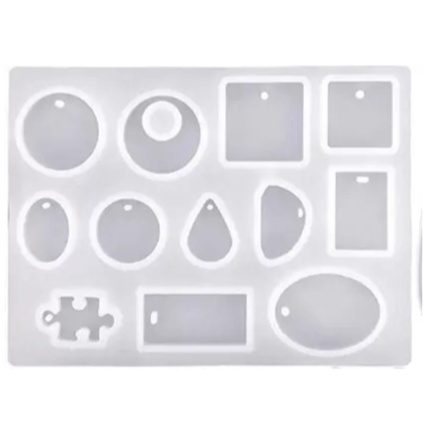 Qatalitic Silicone Fondant and Gum Paste Mould for DIY Crafting of Pendants, Earrings, Resin, Crystal, Cabochon, Polymer Clay