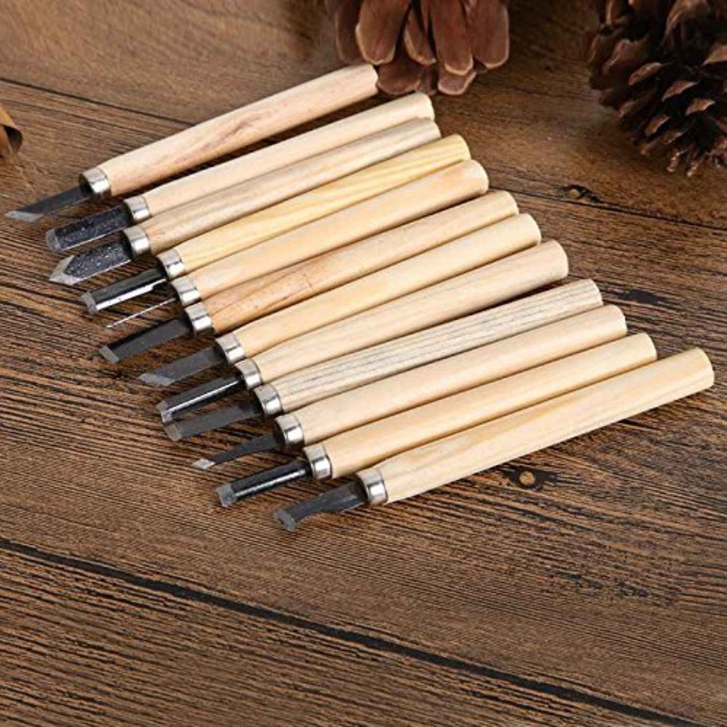 Qatalitic Wood Carving Set For Home & Professional Use  DIY Handtool  Art & Craft Tool Set of 12