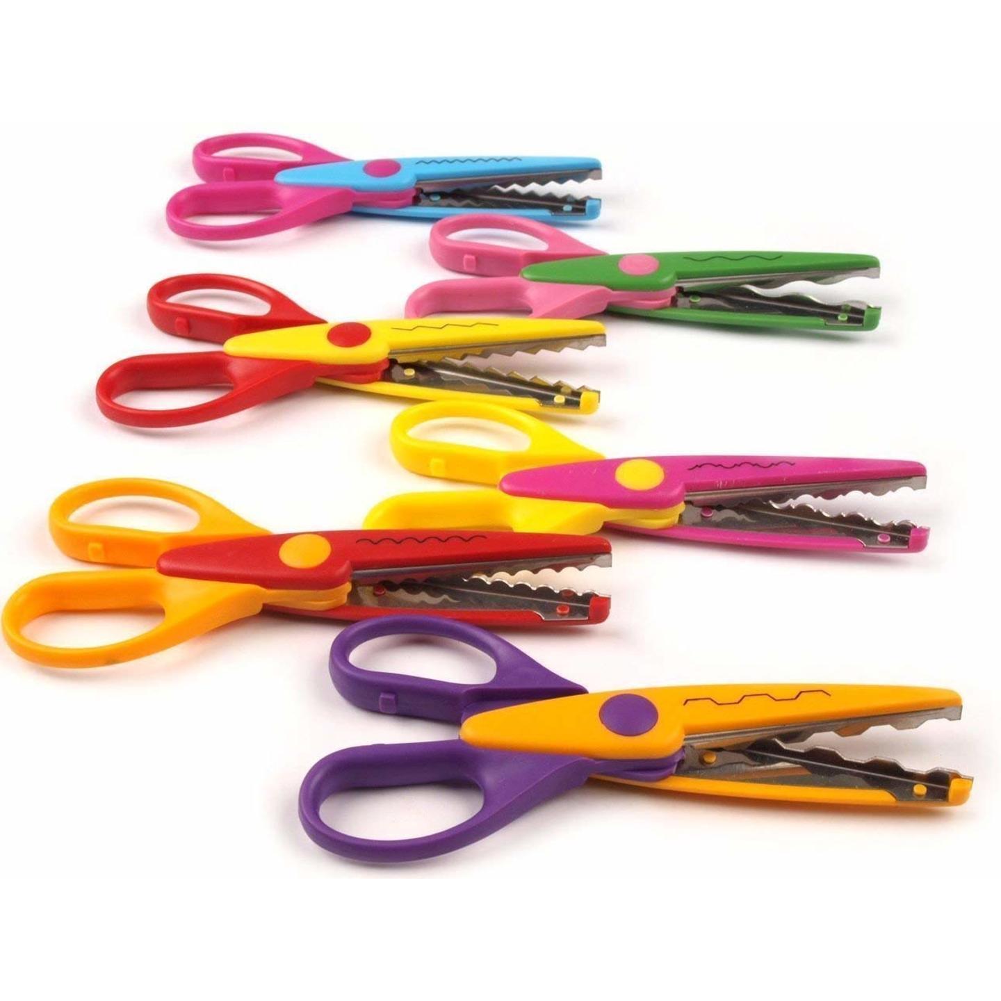 QATALITIC 6 Pieces Art and Craft Zig zag Paper Shaper Scissor Set 	