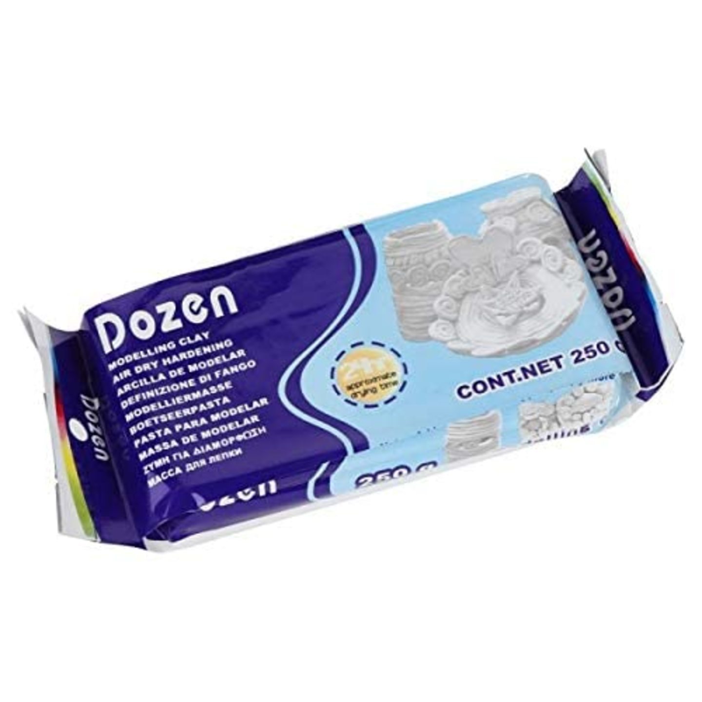 Dozen Modelling Clay Air Hardening 250 Grams pack of 1 White