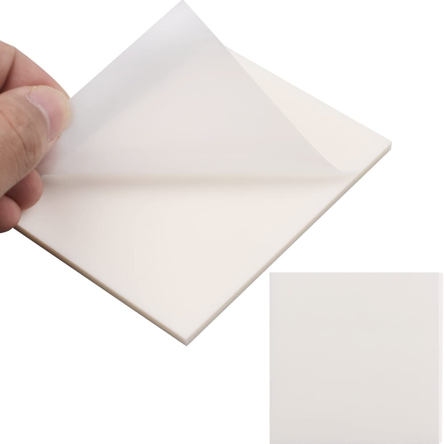Qatalitic Transparent Sticky Notes 50 sheets - 3 x 3 inch, Clear Sticky Notes Waterproof Self-Adhesive Removable, Perfect for Reminders, Books Annotation and for School & Office