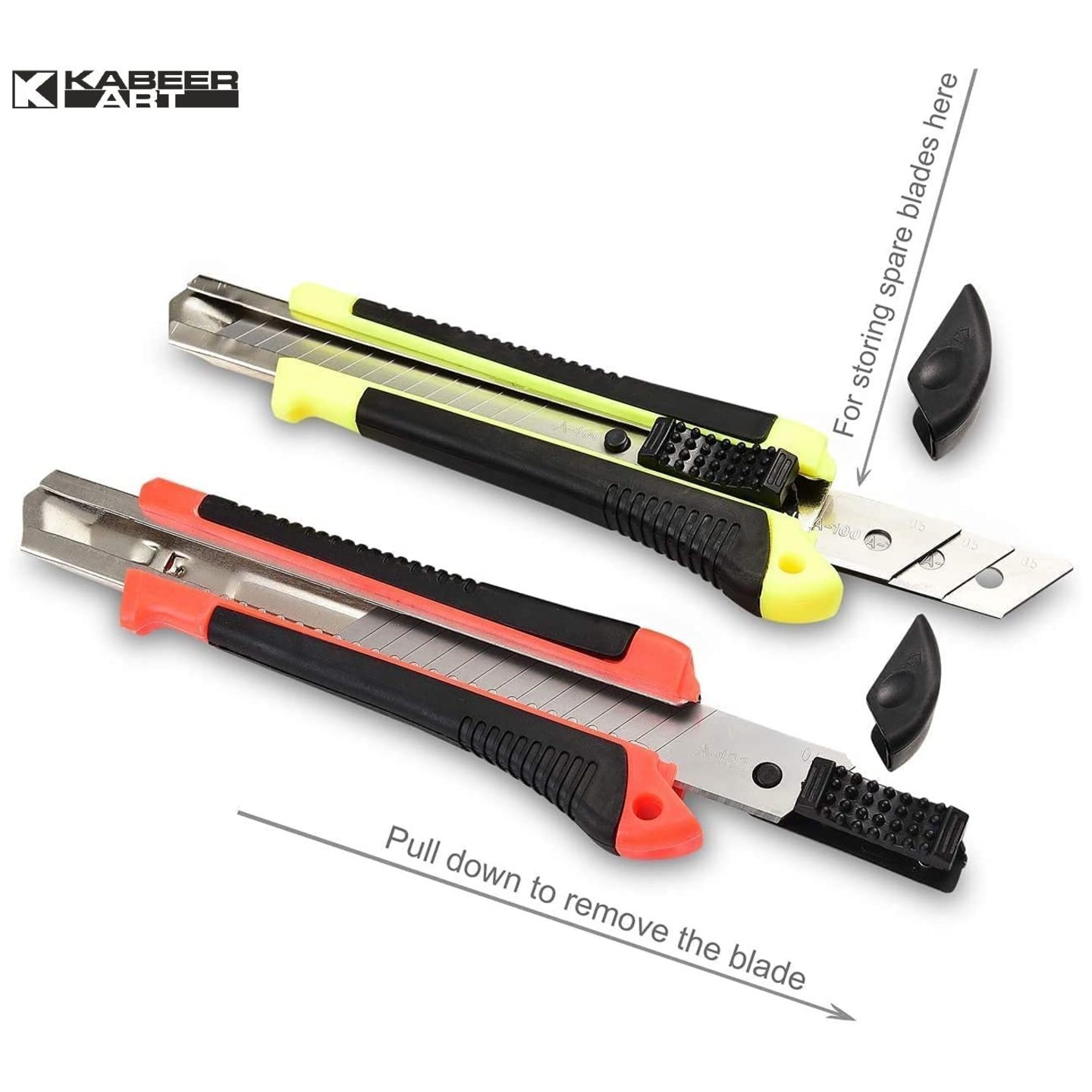 Qatalitic 18 mm Heavy Duty Cutter Knife for craft Carving	Paper Cutting	Retractable Auto Lock Compact Utility Knife With 10 Replacement Blades