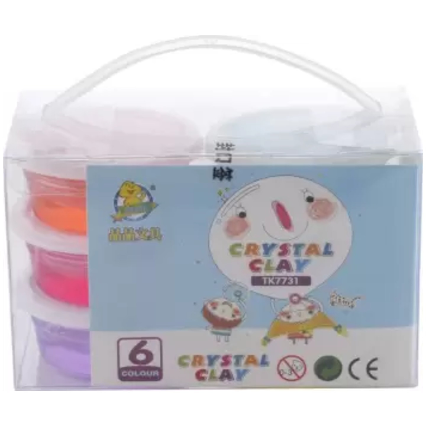 Qatalitic Crystal Clay For Kids, Transparent Soft Jelly Stress Relief Slime Toys for Kids - Set of 6 colours Multicolor Multicolor Putty Toy
