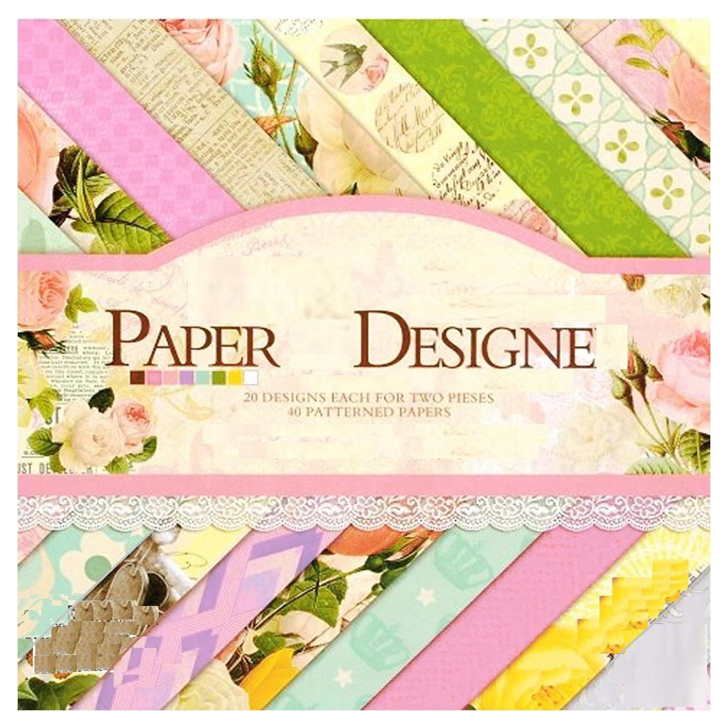 Qatilitic Pattern Design Printed Papers for Art & Craft, Decorative Greeting Cardmaking & Scrapbooking (Set of 40 Sheets) (VS8007) 
