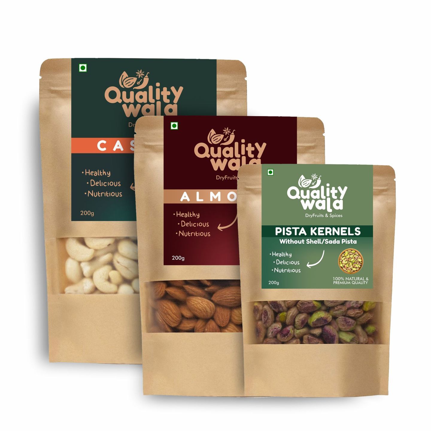 Cashew Nuts Almonds and Pista Super Saver Pack