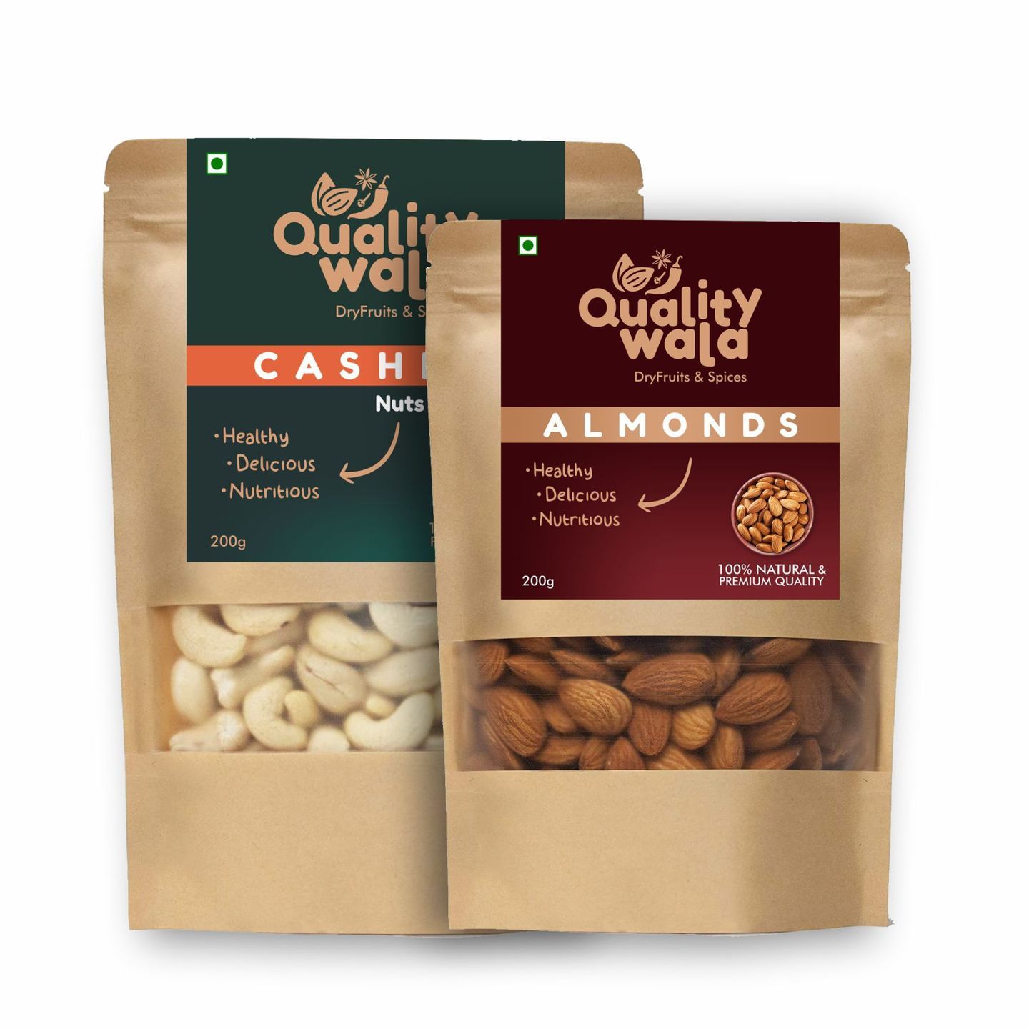 Cashew Nut  Almonds Superior Quality Combo