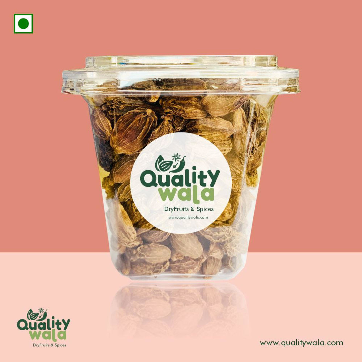 Qualitywala Black Cardamom (Kaali Elaichi), 100g