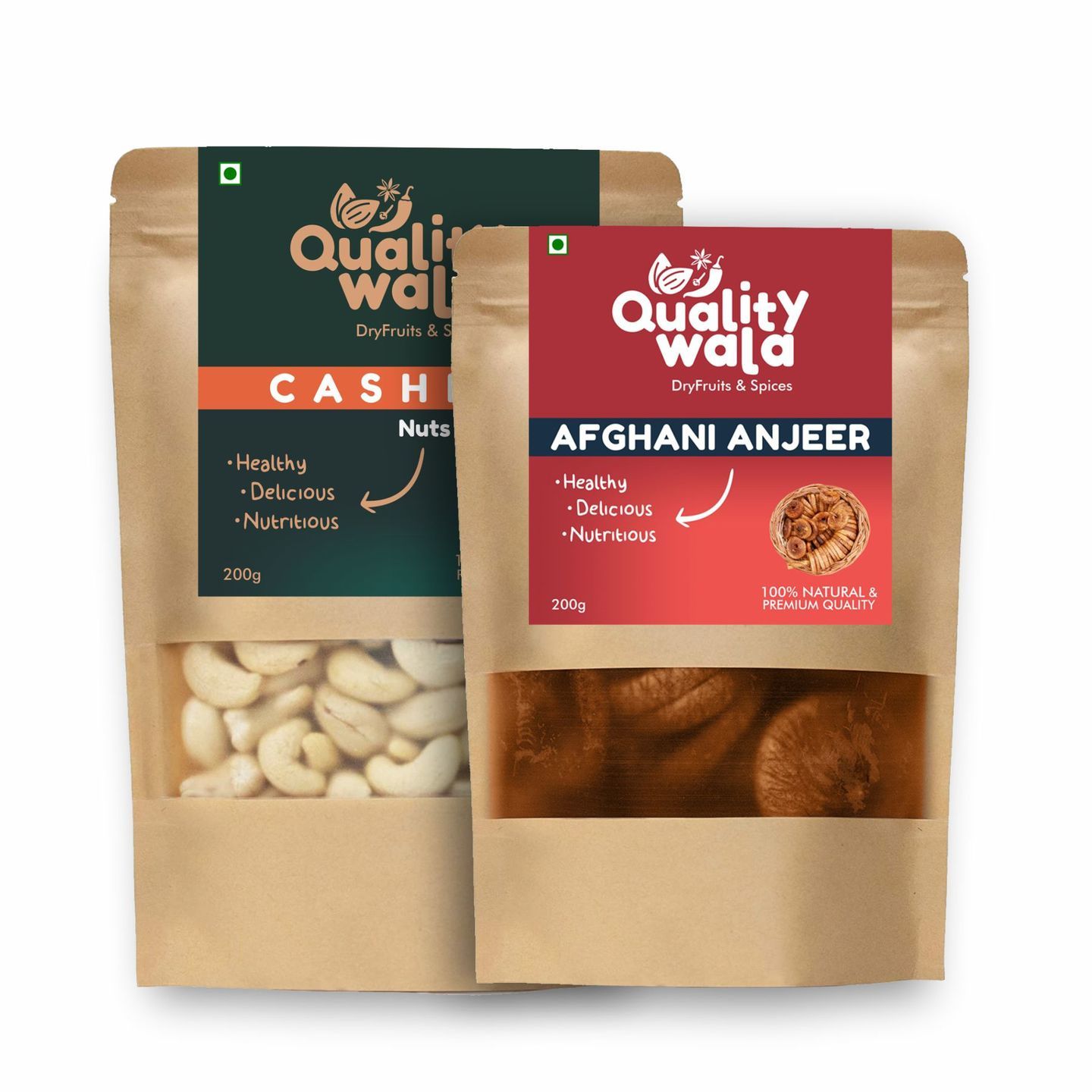 Cashew Nut  Afghani Anjeer Superior Quality Combo
