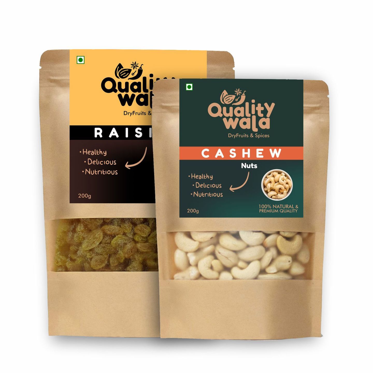 Superior Quality Cashew Nut & Raisins combo pack