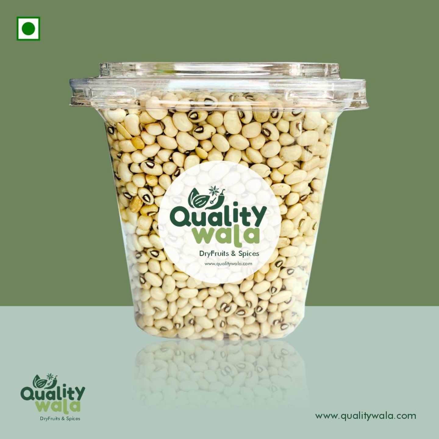 QualityWala Premium White Lobia, 500 Gms
