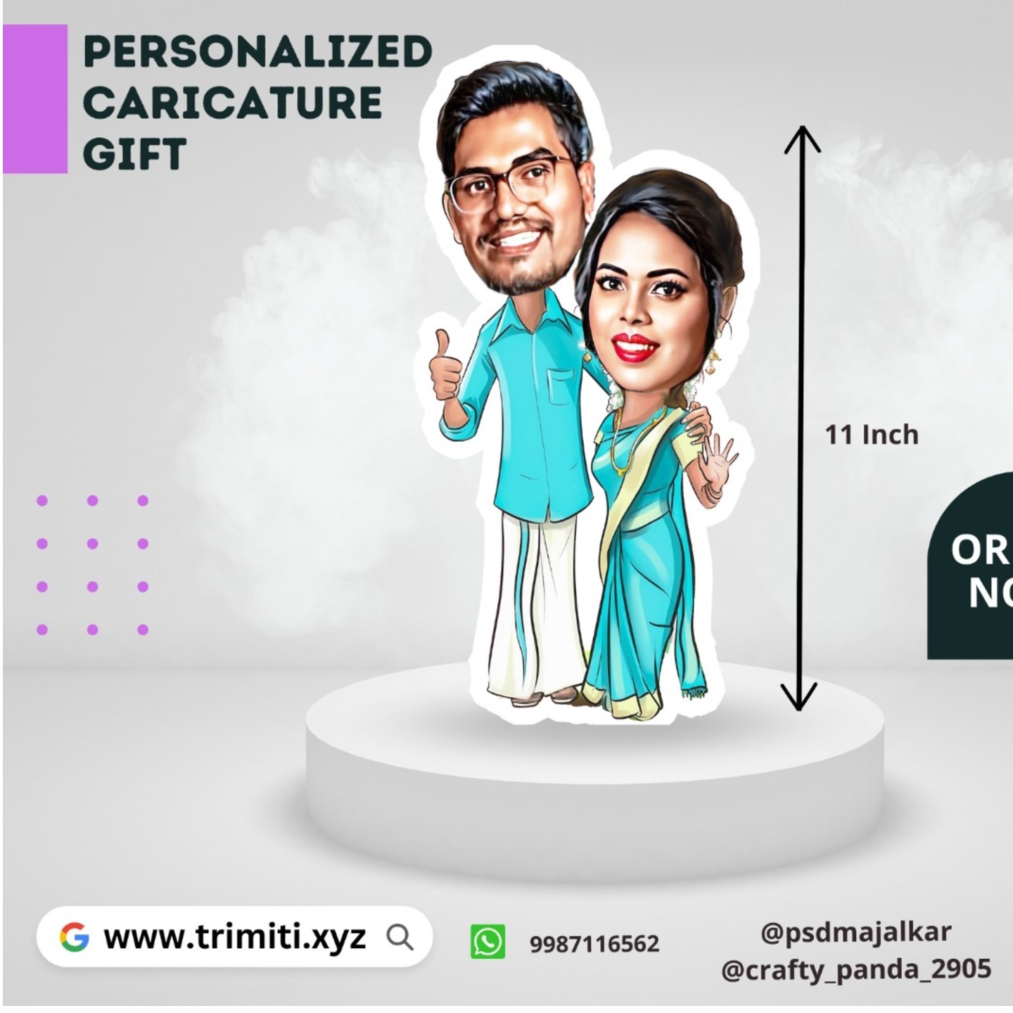 Personalized caricature couple Gift
