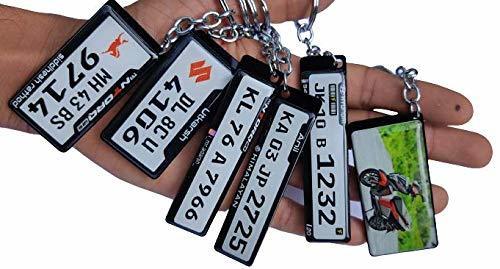Bike car Number plate keychains