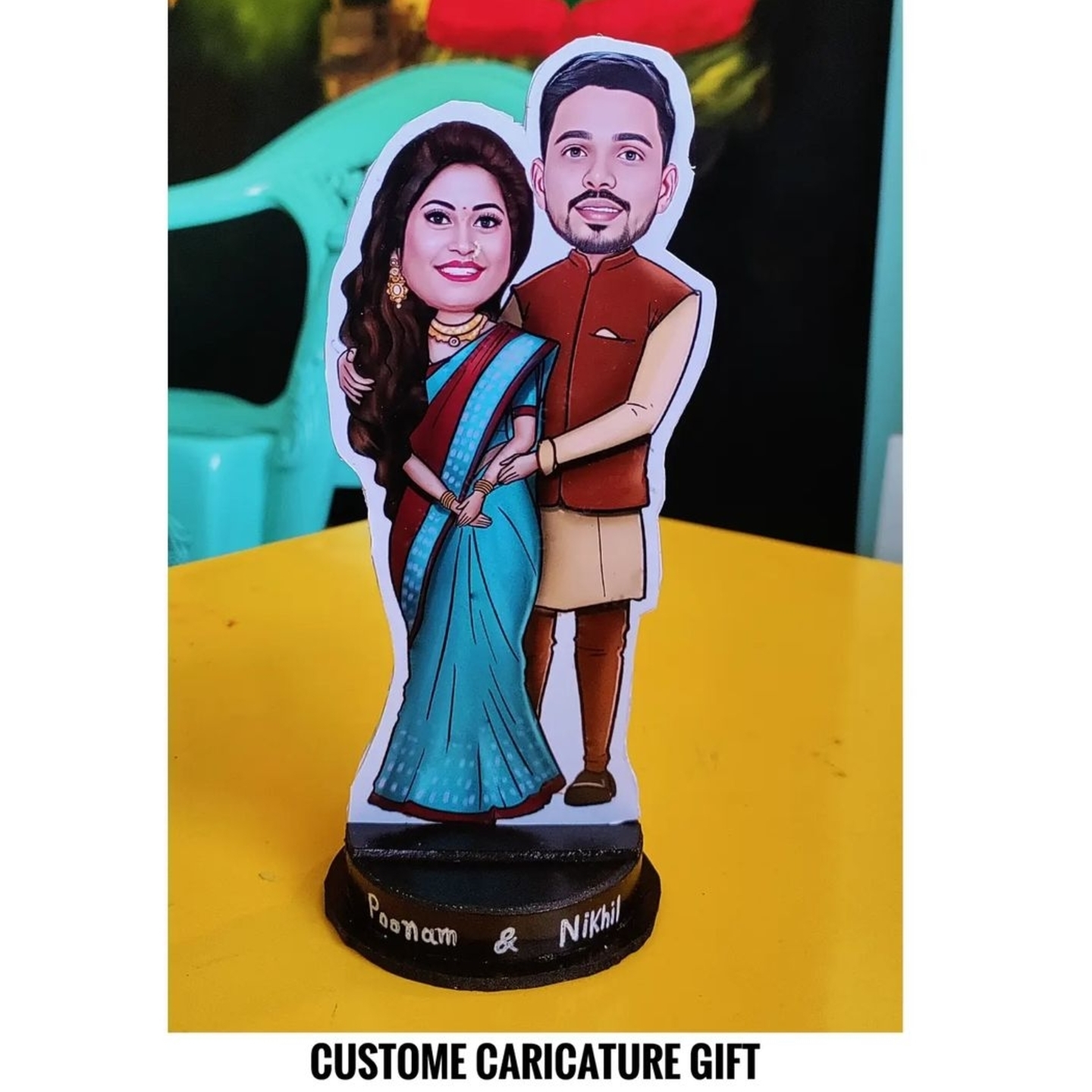 Personalized caricature couple Gift 8 inch