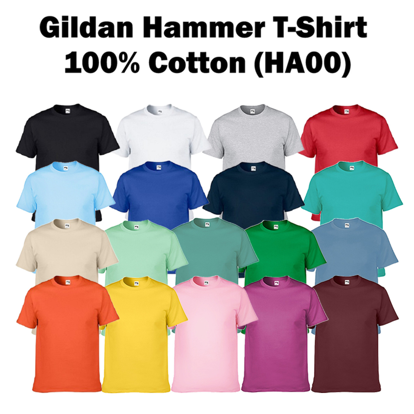 Gildan Hammer 100 Cotton T Shirt Round Neck