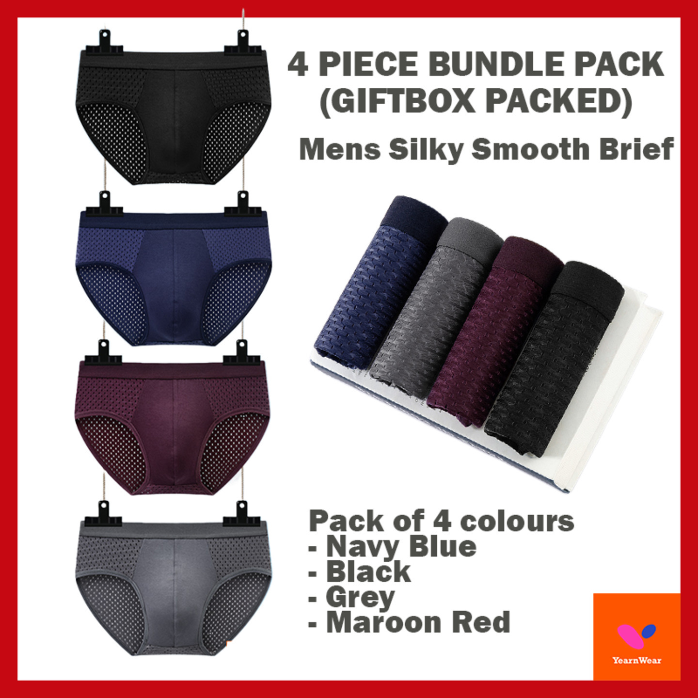 Silky Smooth Briefs Underwear Set Men Underwear