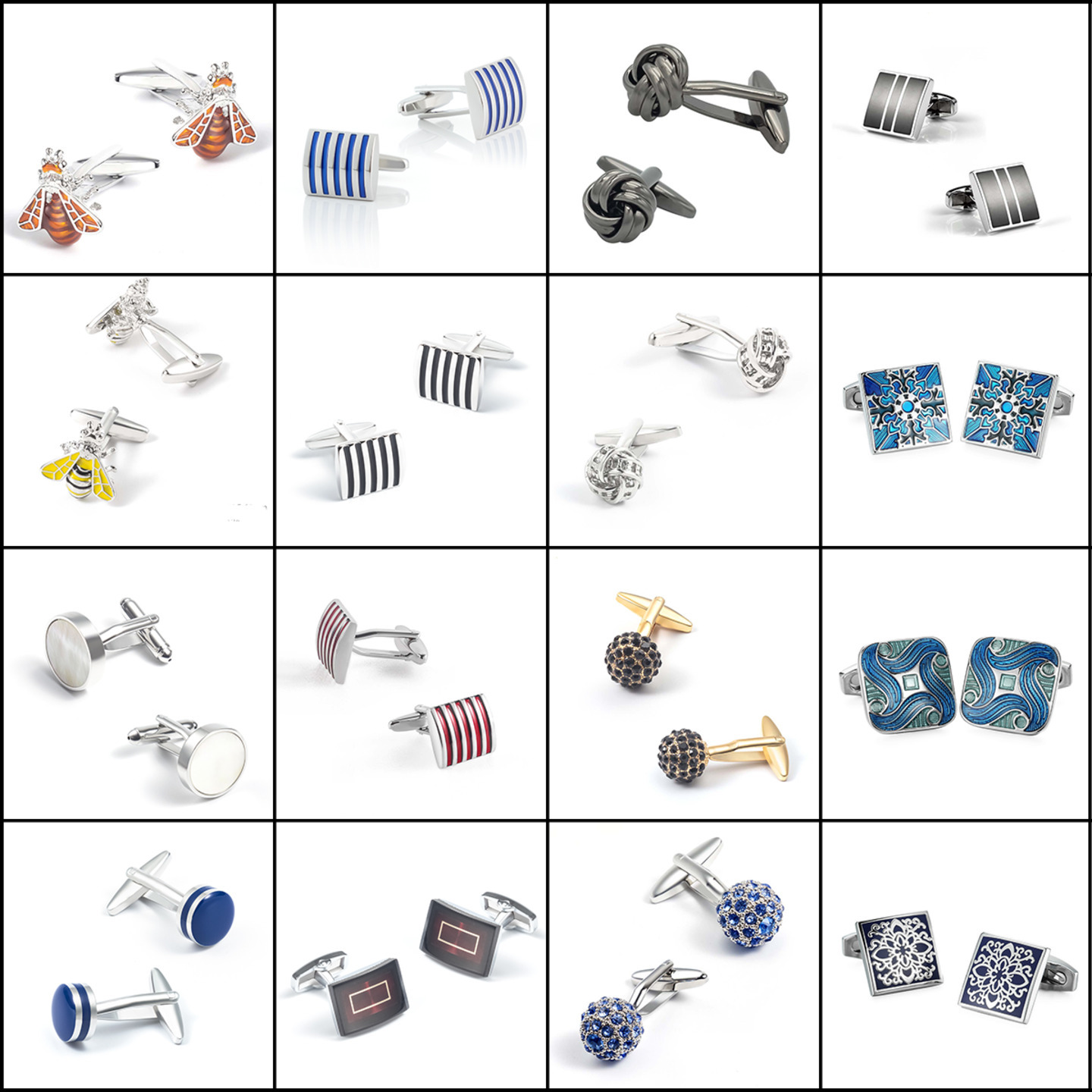 French Cufflinks  Square Cufflinks  Round Cufflinks  Ball Cufflinks