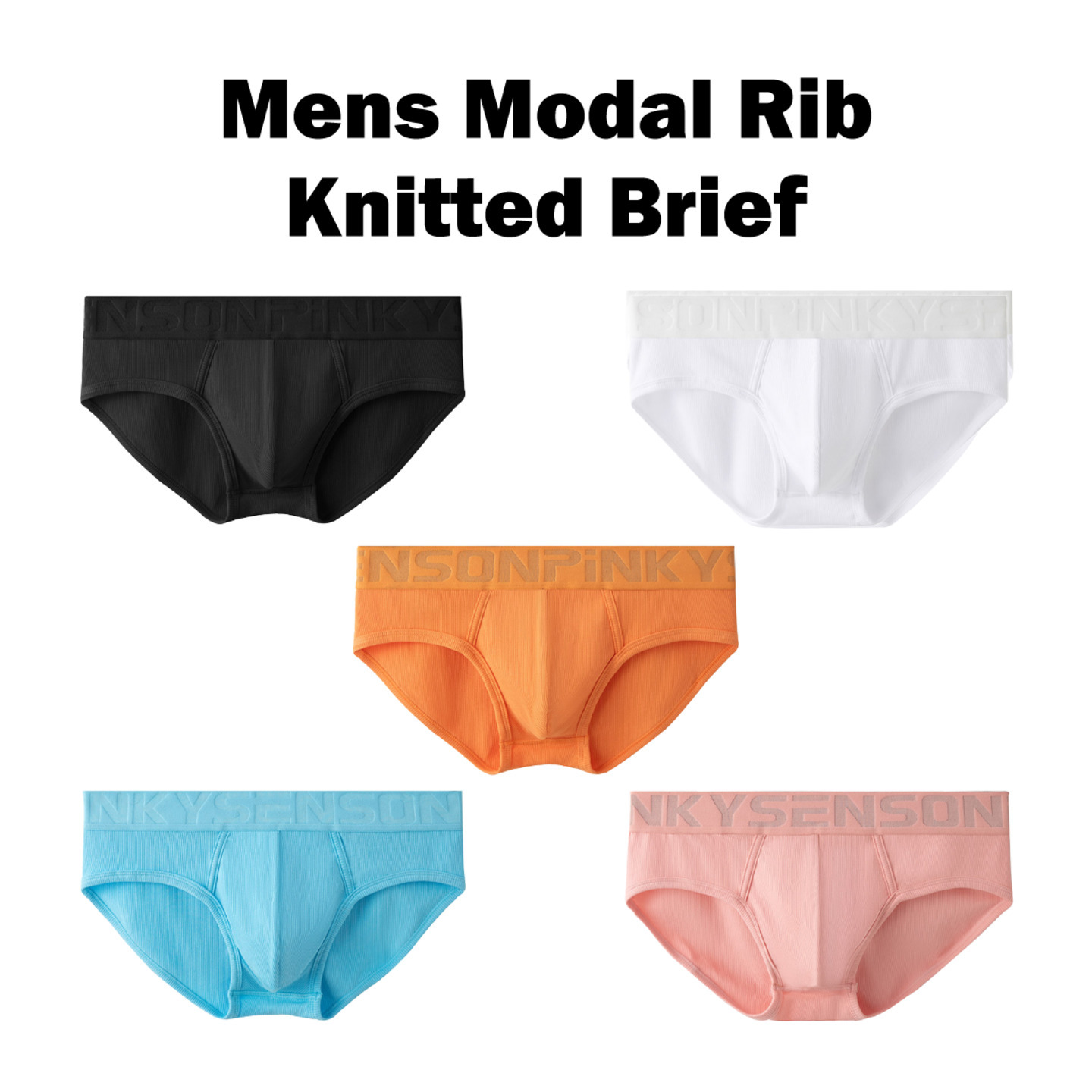 Modal Rib Knitted Briefs Men Underwear Men Sexy Underwear