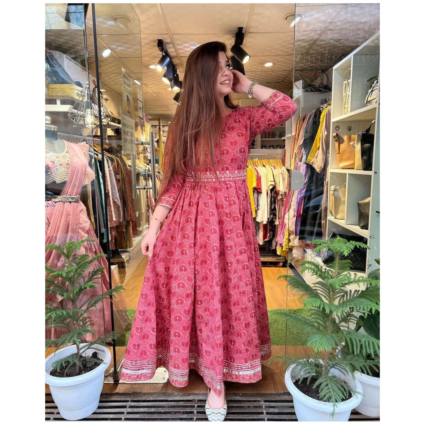 Pure Rayon Anarkali Gown
