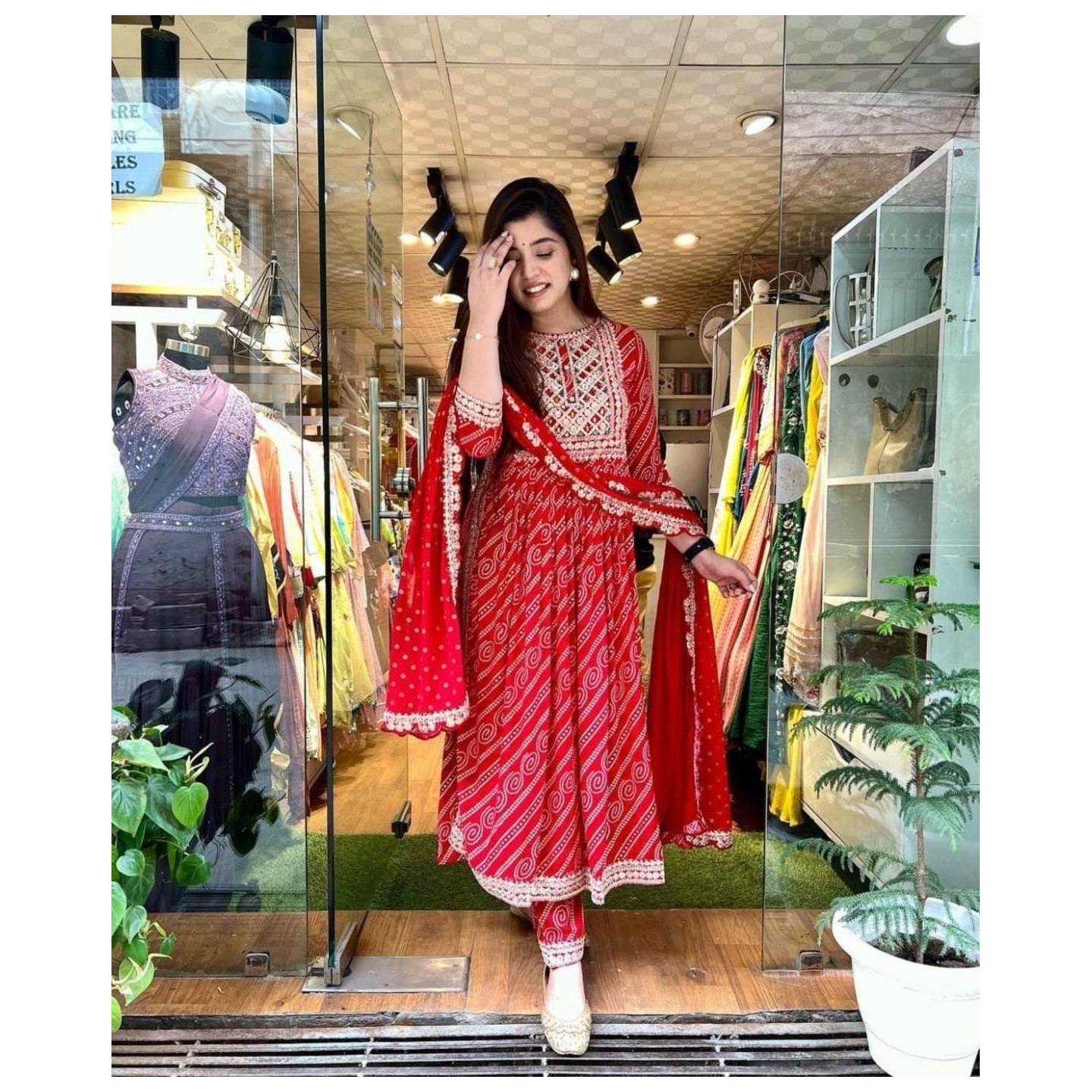  Naira Cut Kurti with Pant with Naznin Dupatta