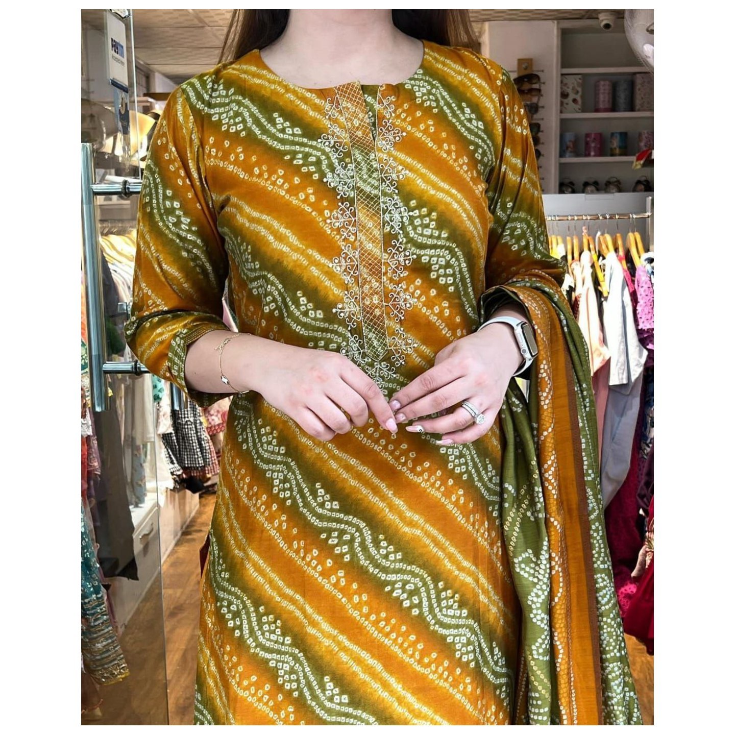 Bondage Print! Kurta Three Piece Suit 