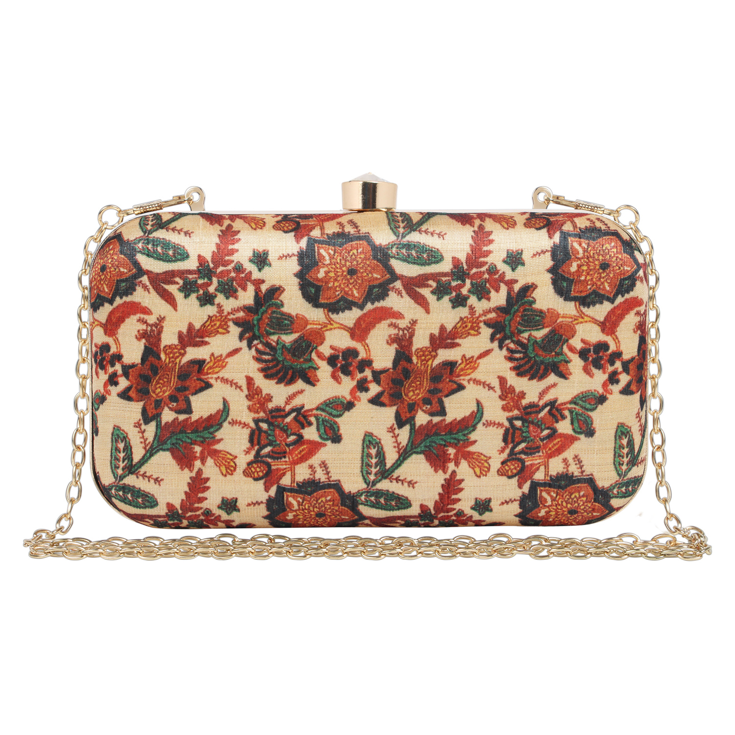 Ancient Floral Printed Clutch