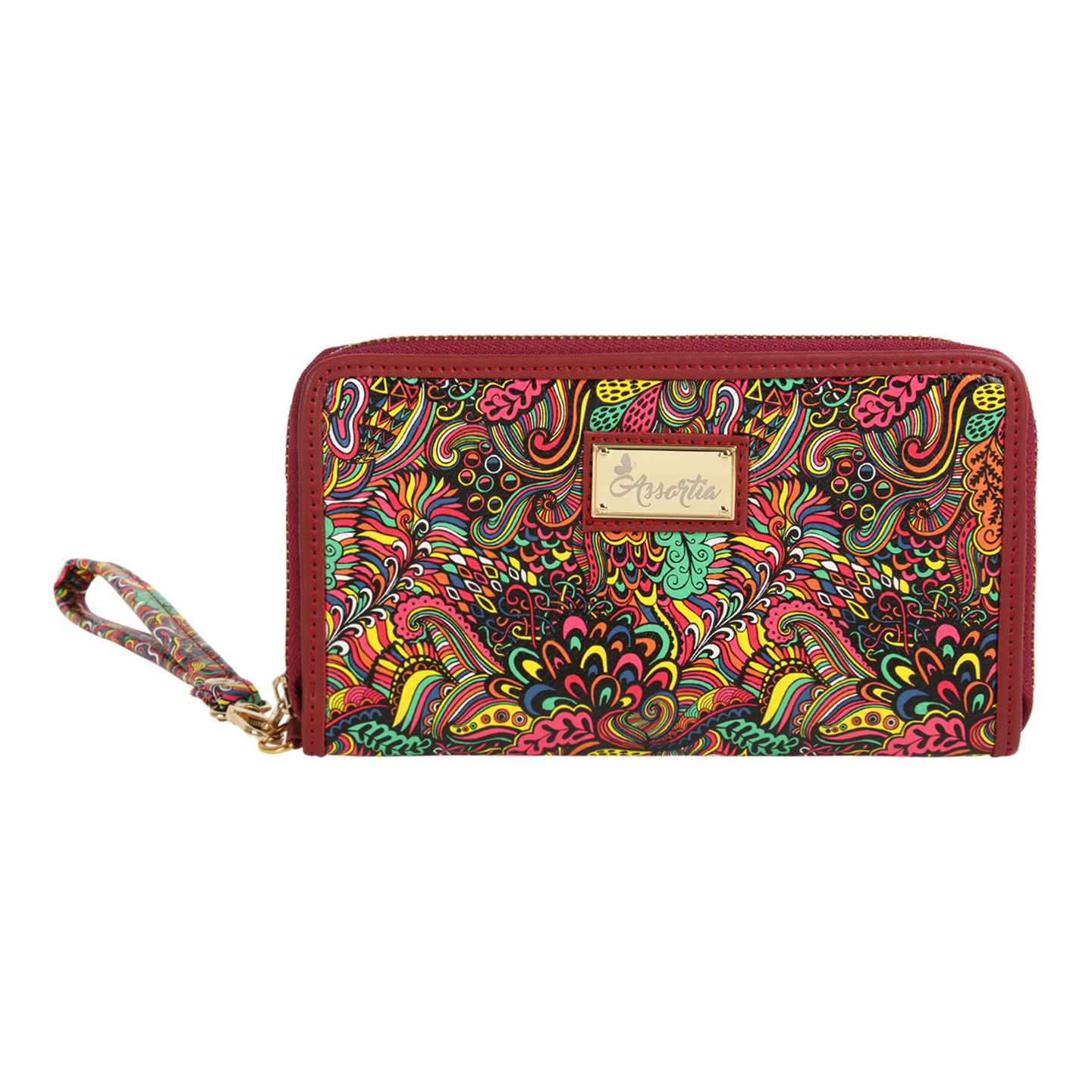 Cherry Red Tribal Printed Wallet