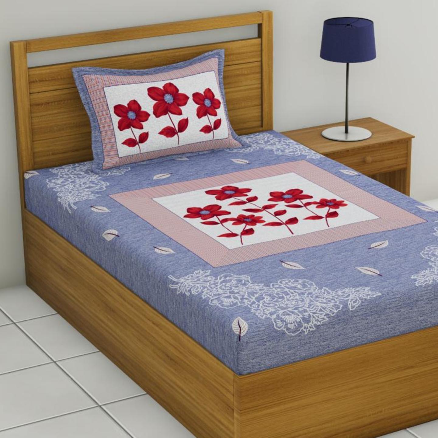 Floral Jaipuri Printed Bedsheet