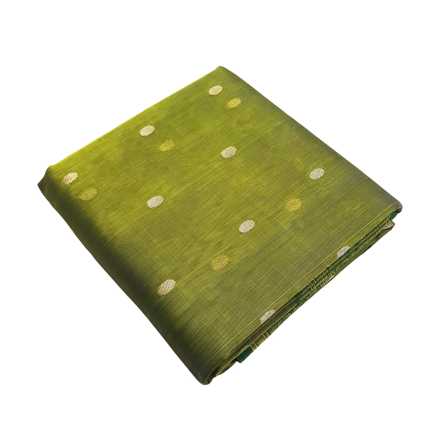 Be-Yourself Authentic Premium Chanderi Handwoven Cotton Silk Saree Mehandi Green