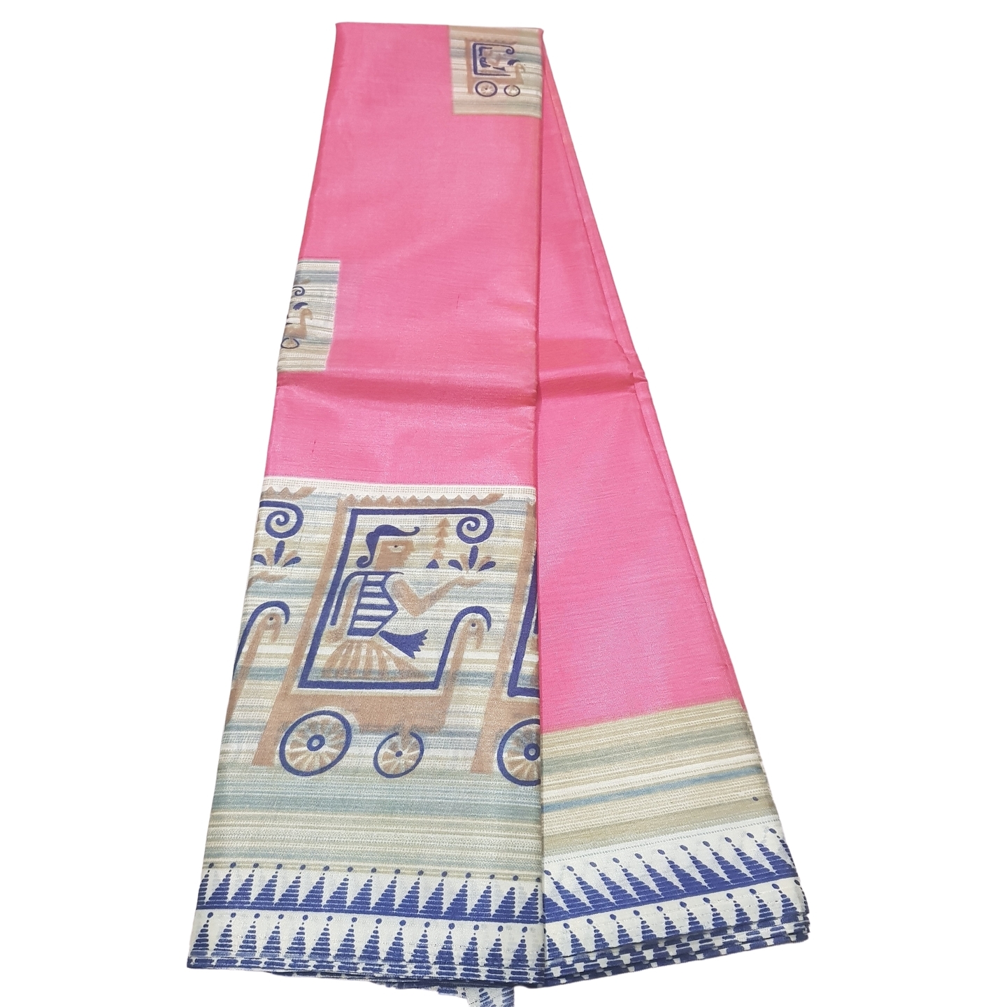 Be-Yourself Jaipur 40 gms Light weight Modern Silk Saree, Pink