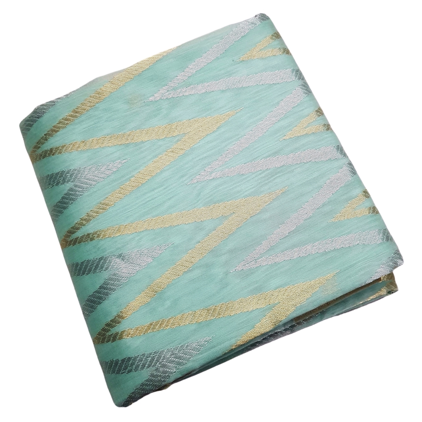 Be-Yourself Authentic Premium Chanderi Handwoven Cotton Silk Saree Aqua Marine