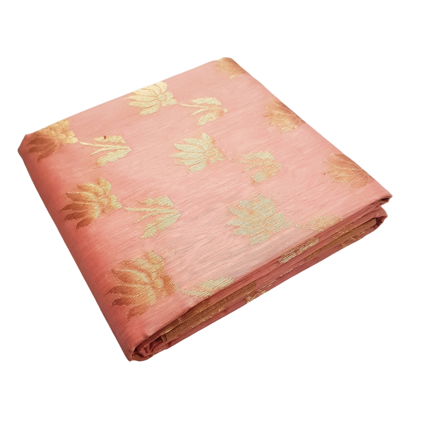 Be-Yourself Authentic Premium Chanderi Handwoven Cotton Silk Saree Peach
