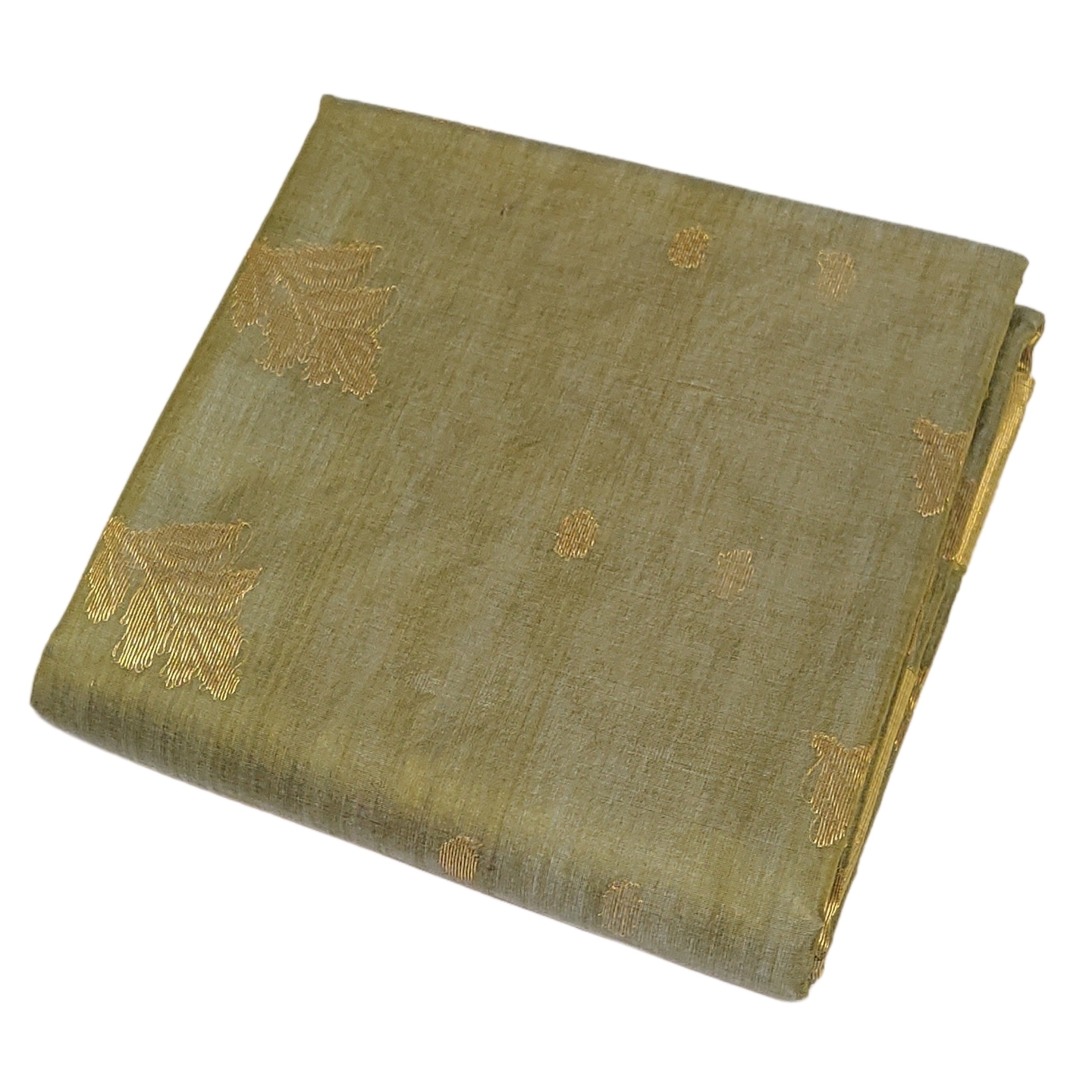 Be-Yourself Authentic Premium Chanderi Handwoven Cotton Silk Saree Olive Green